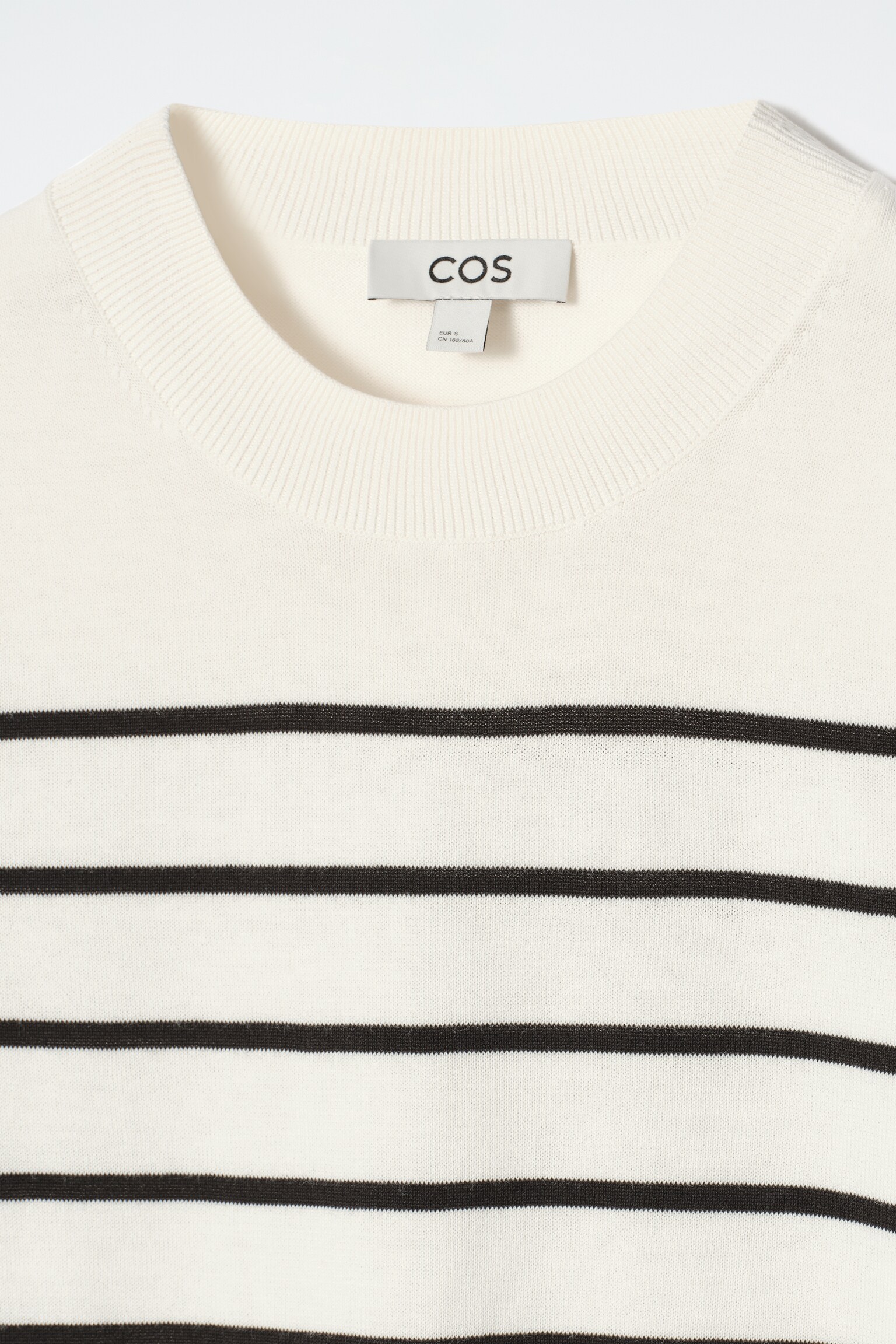 CAMISETA DE PUNTO REGULAR FIT - BLANCO ROTO/A RAYAS/BLANCO ROTO/ROJO - 5
