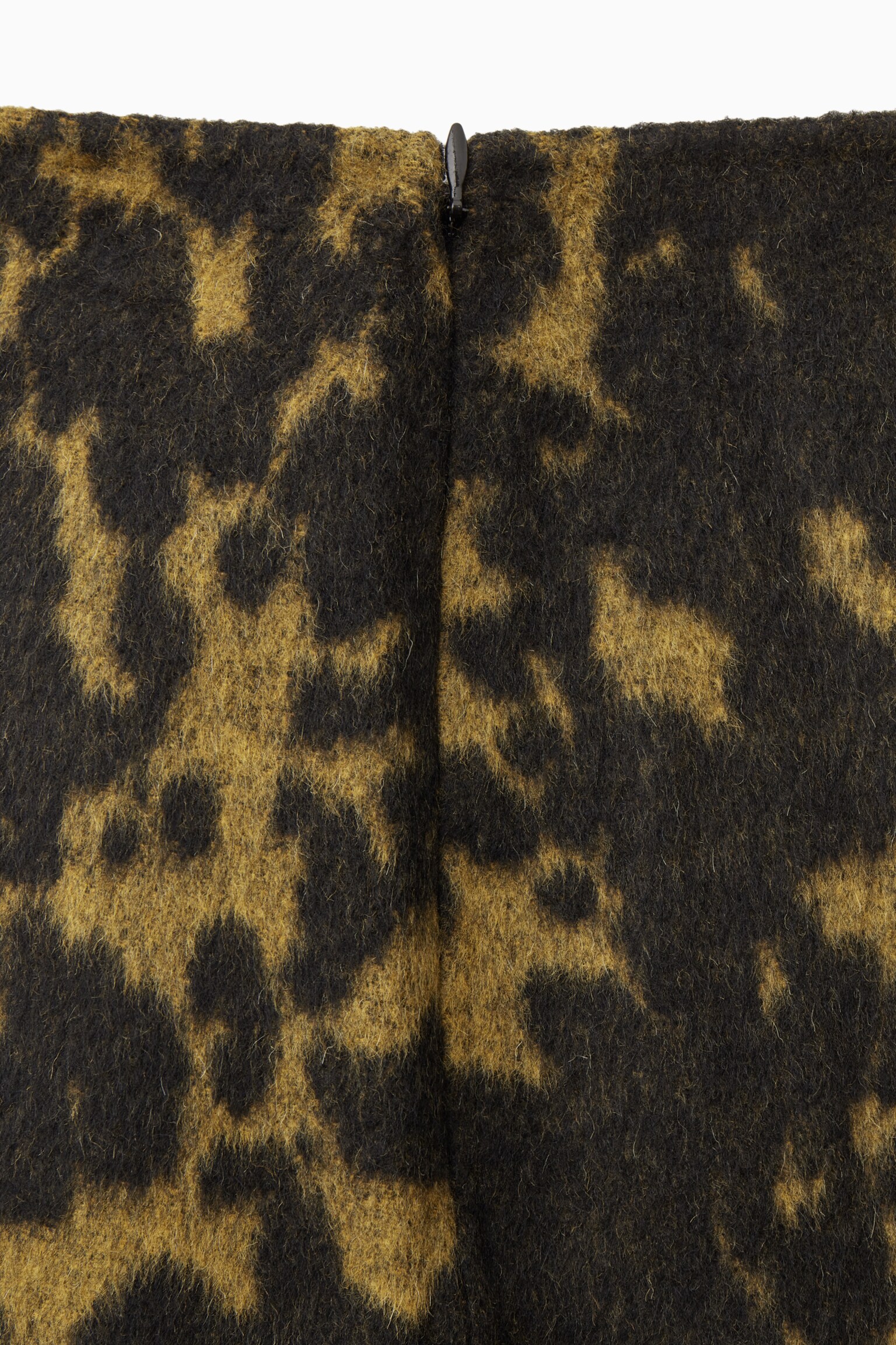 WOOL-JACQUARD MINI SKIRT - BROWN / TORTOISESHELL - 2