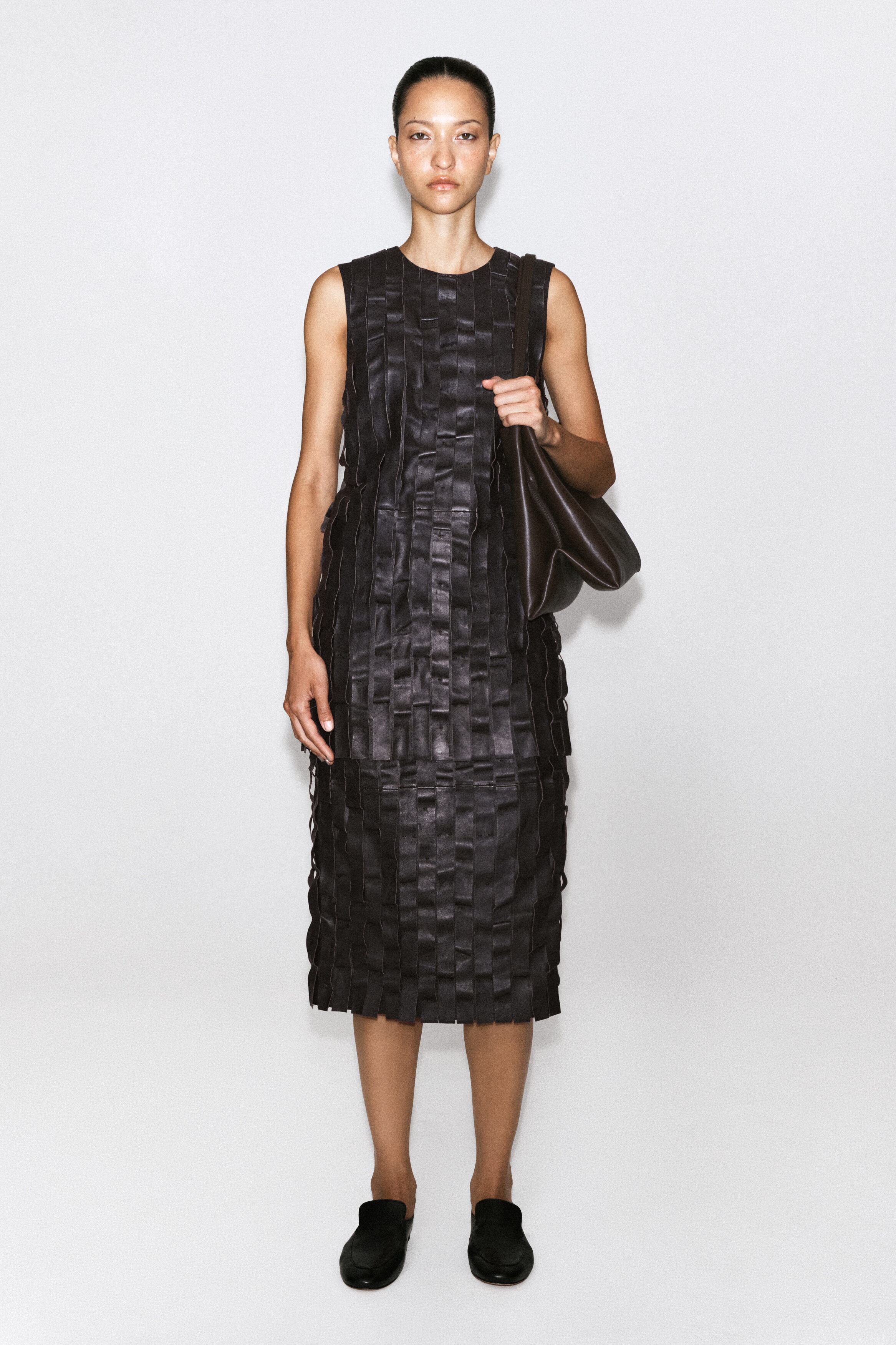 RAW-CUT LEATHER TOP - thumbnail 3