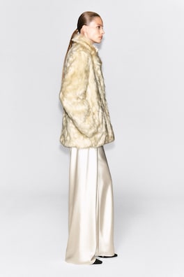 FUR-EFFECT JACKET — CREAM 4