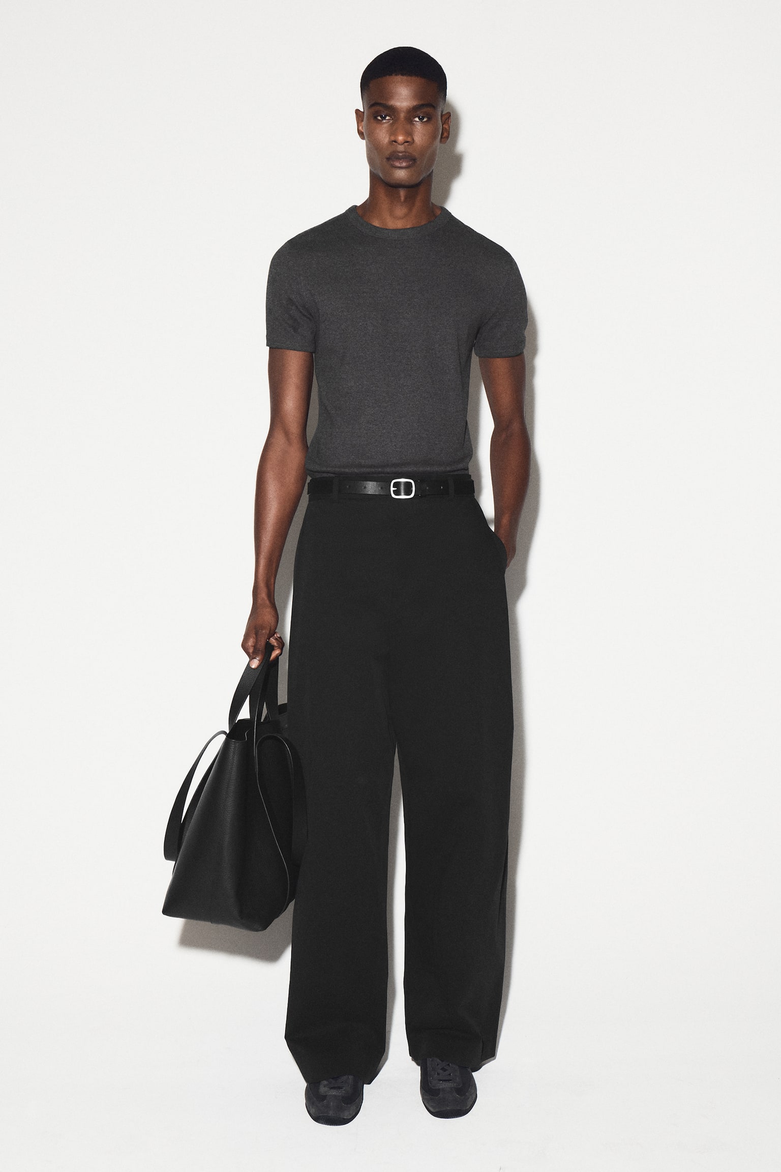 SLIM RIBBED COTTON T-SHIRT - 6