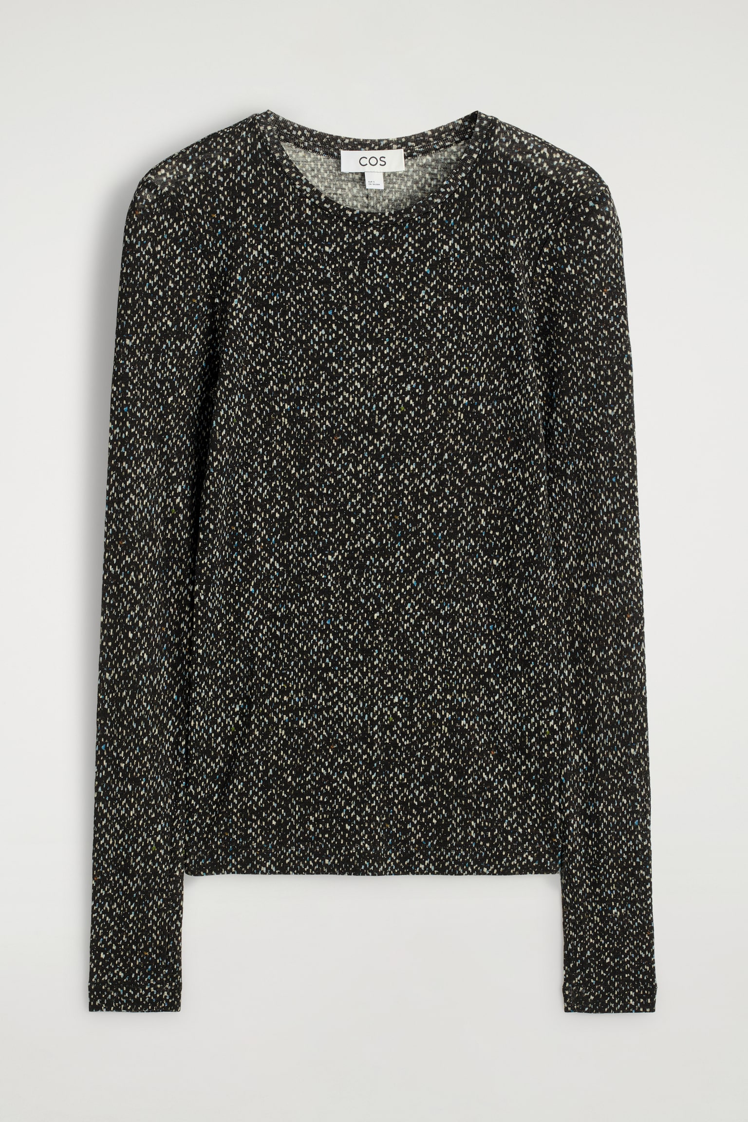 SLIM MERINO WOOL TOP - GREY / FLECKED/NAVY/CHARCOAL MÉLANGE/CAMEL MÉLANGE - 2
