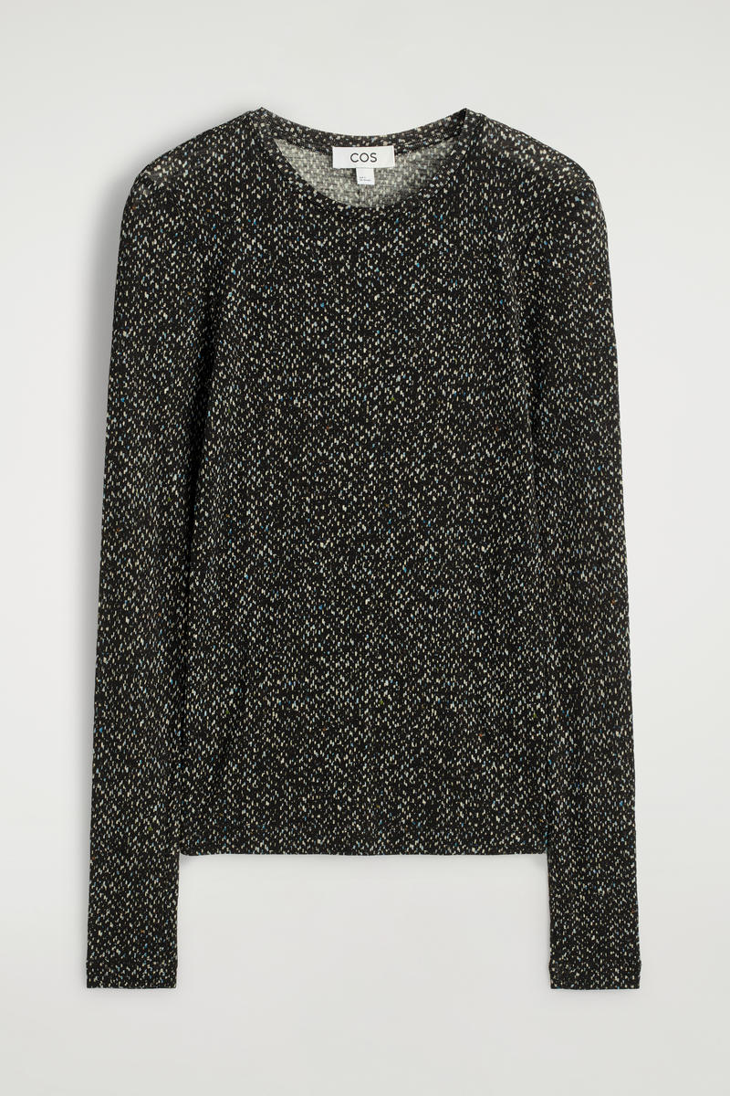 Cos Slim Merino Wool Sweater In Multi