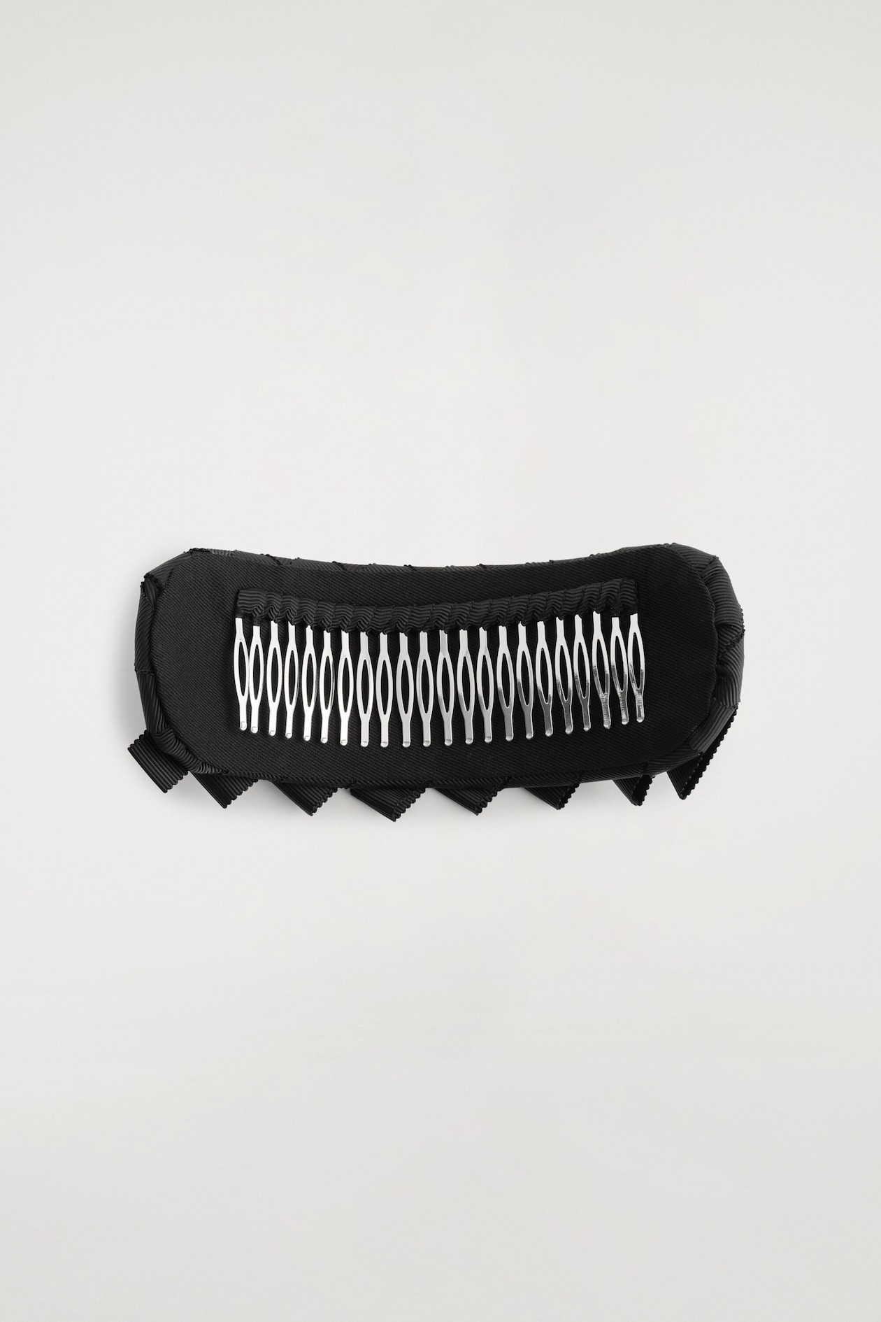 WOVEN GROSGRAIN HEADBAND — CARBON