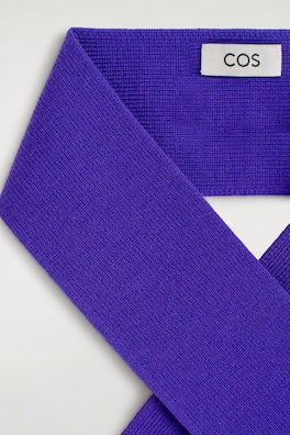 MERINO WOOL NECK SCARF — PURPLE 4