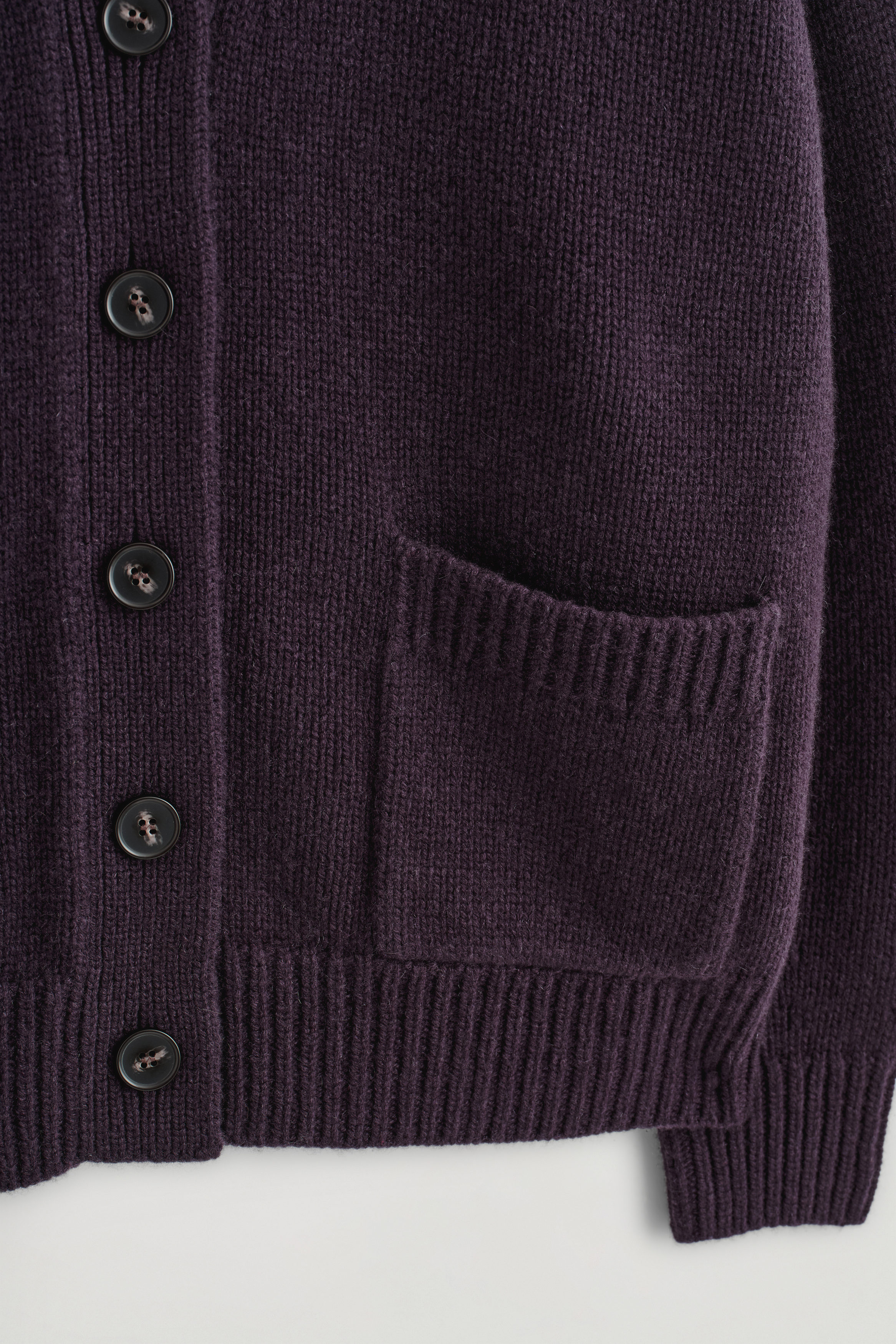 OVERSIZED CASHMERE-BLEND CARDIGAN - DARK PURPLE | COS US