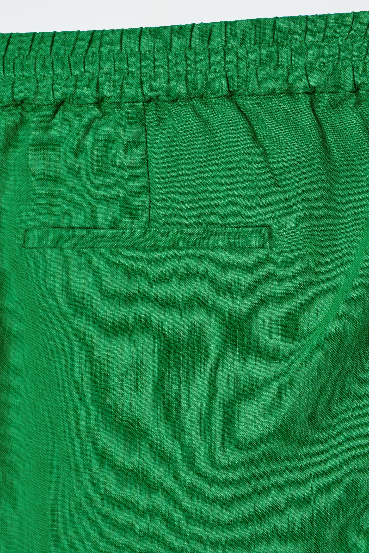 PANTALONES DE LINO SASTRE DE PERNERA RECTA - VERDE/AMARILLO MANTEQUILLA - 3