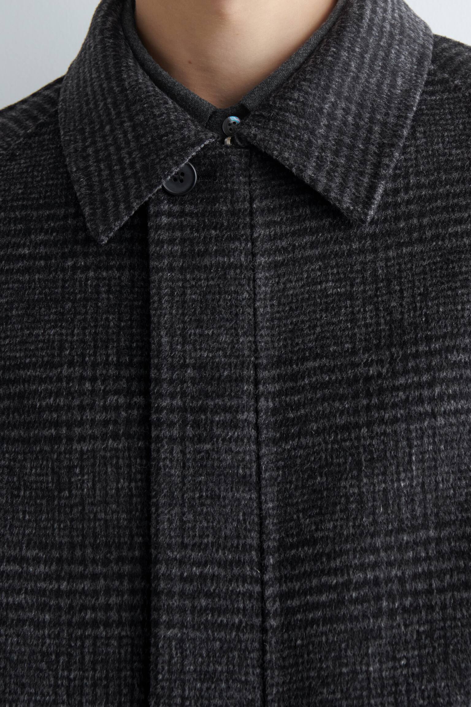 WENDBARE WOLLJACKE MIT KARO- UND FISCHGRÄTMUSTER - GRAU/KARIERT - 5