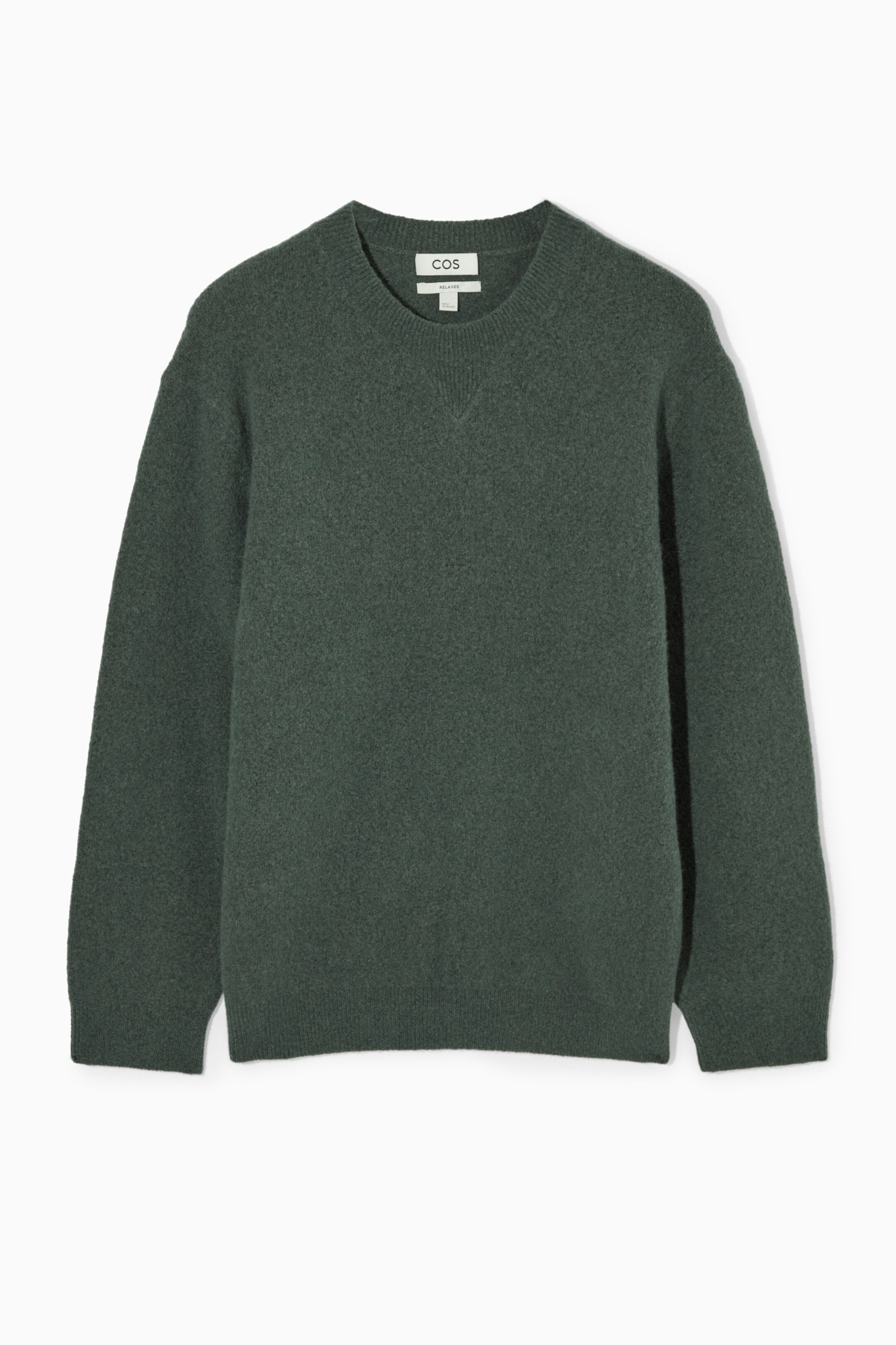 Se større billede: WOOL-BLEND JUMPER - DARK GREEN - HERRE | H&M DK 1