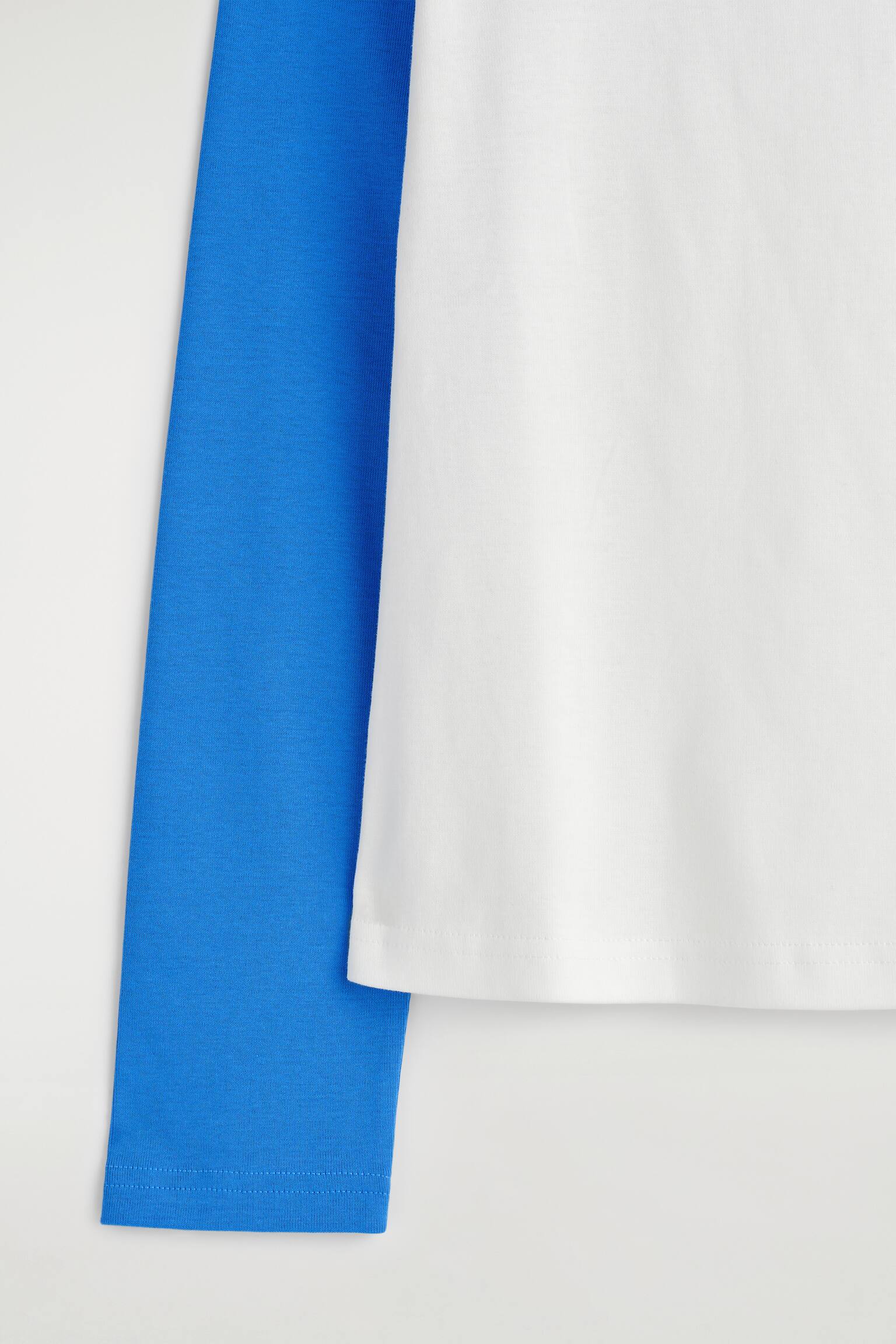 T-SHIRT CON MANICHE A CONTRASTO - BIANCO / BLU/BIANCO / MARRONE - 6