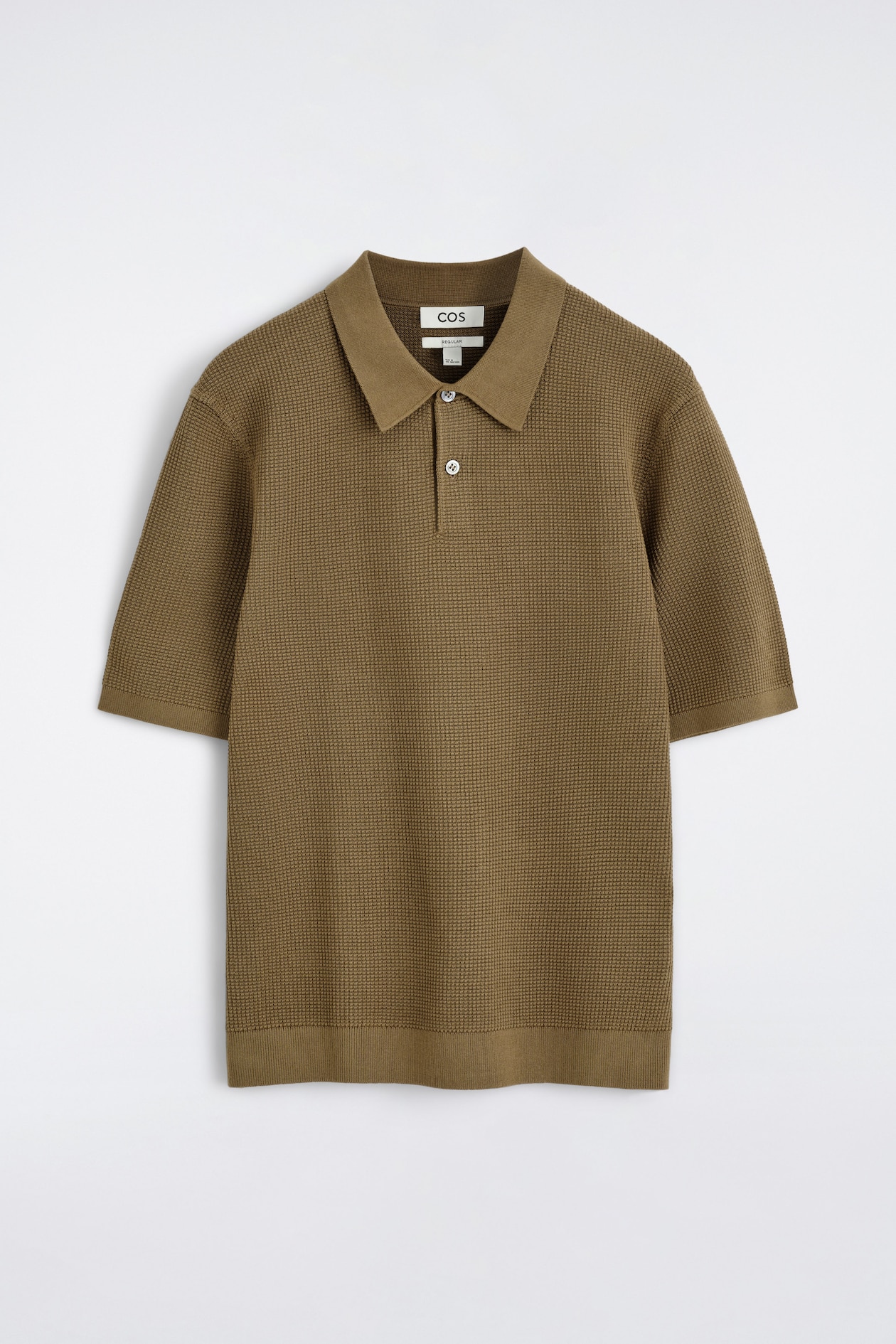 POLOSHIRT AUS BAUMWOLLE IN WAFFELOPTIK