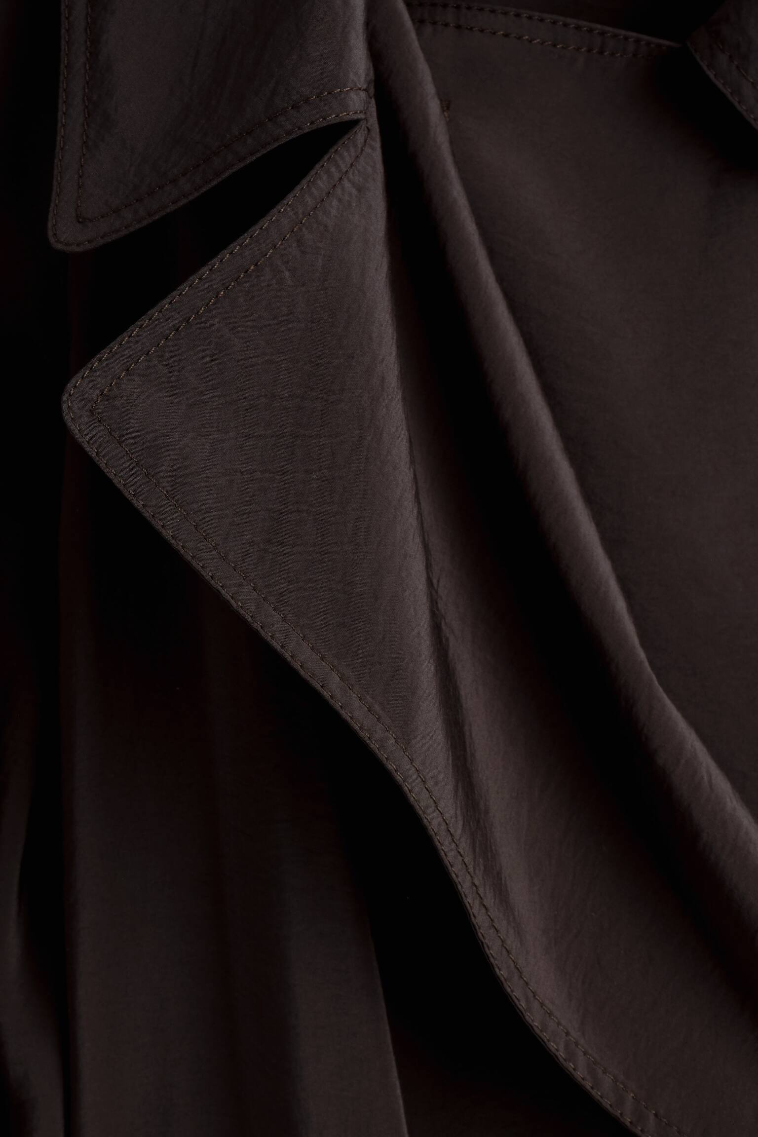 ABITO MIDI UTILITY IN STILE TRENCH - MARRONE SCURO - 7