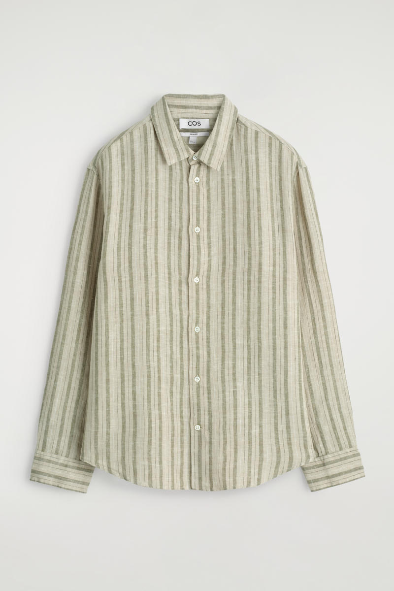 Relaxed Linen Shirt in Beige