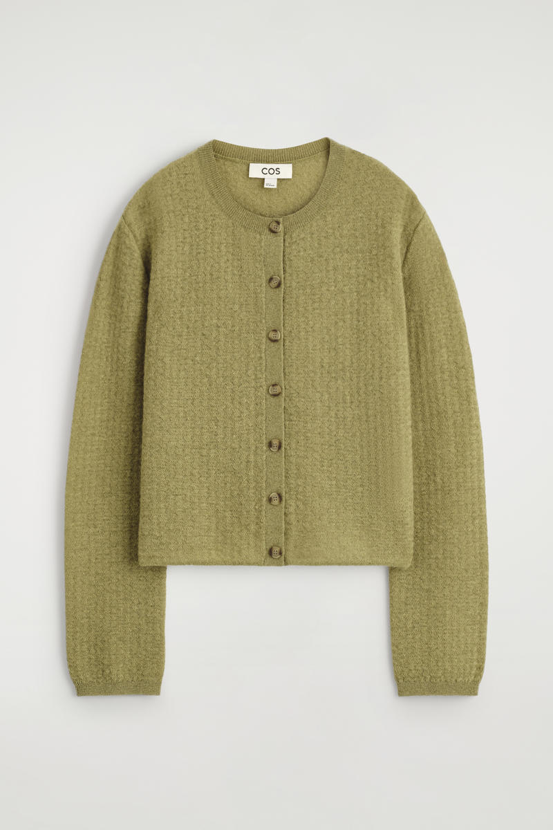 Zigzag-Knit Mohair-Blend Cardigan