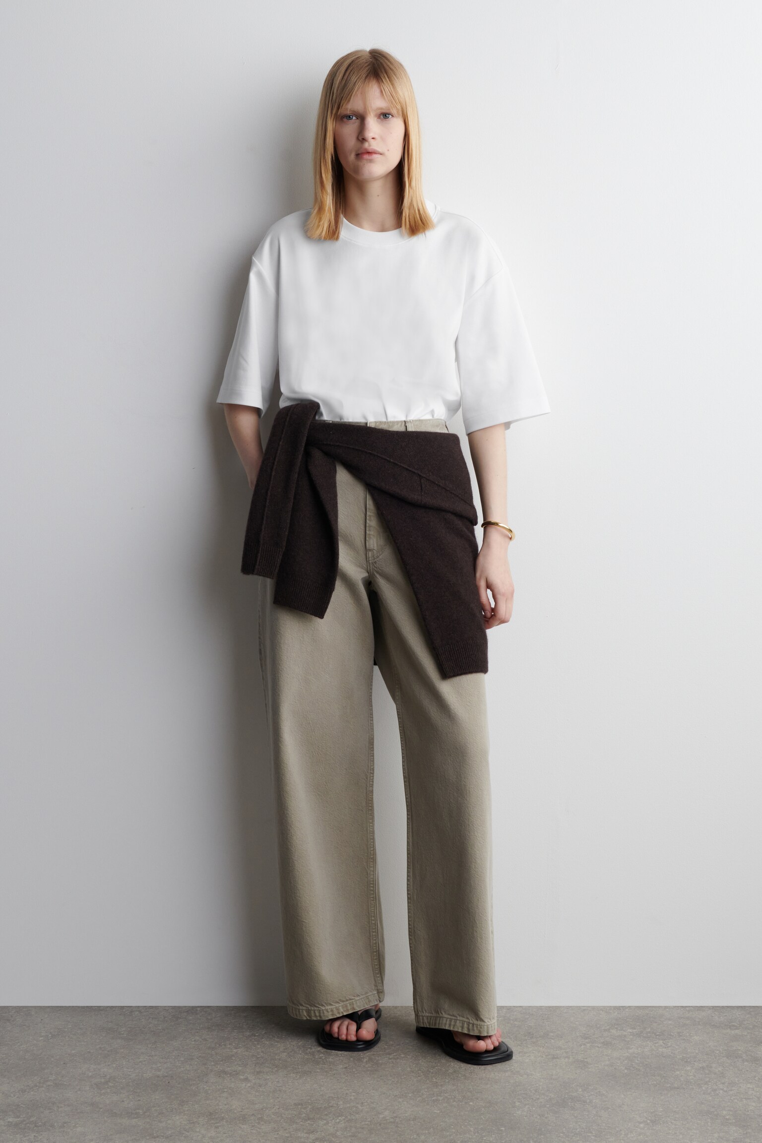 T-SHIRT OVERSIZE EN COTON - BLANC/ROUGE PROFOND/VERT CLAIR - 5