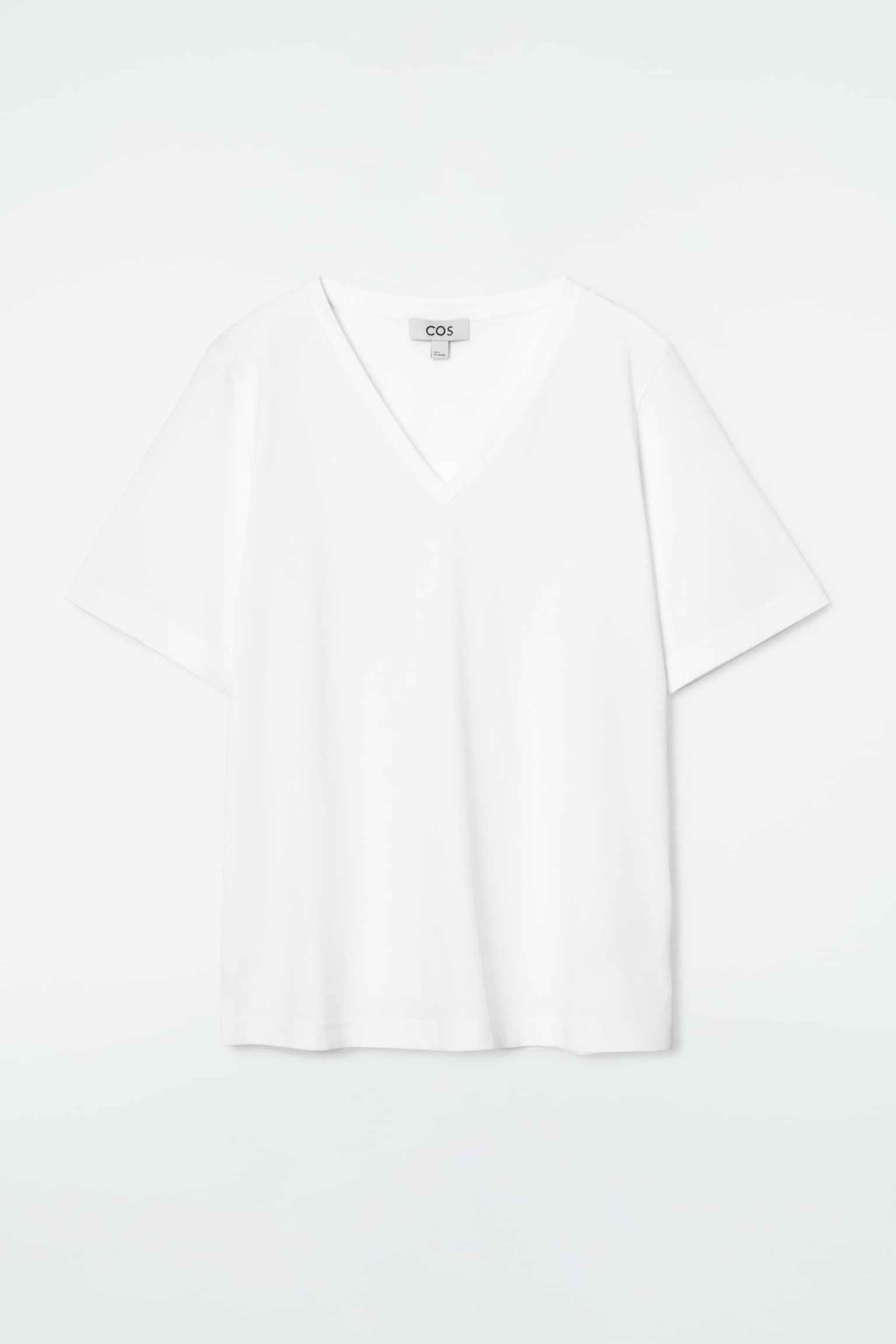 SCHLICHTES T-SHIRT MIT V-AUSSCHNITT - WEISS/SCHWARZ/SCHWARZ/WEISS/GESTREIFT - 2