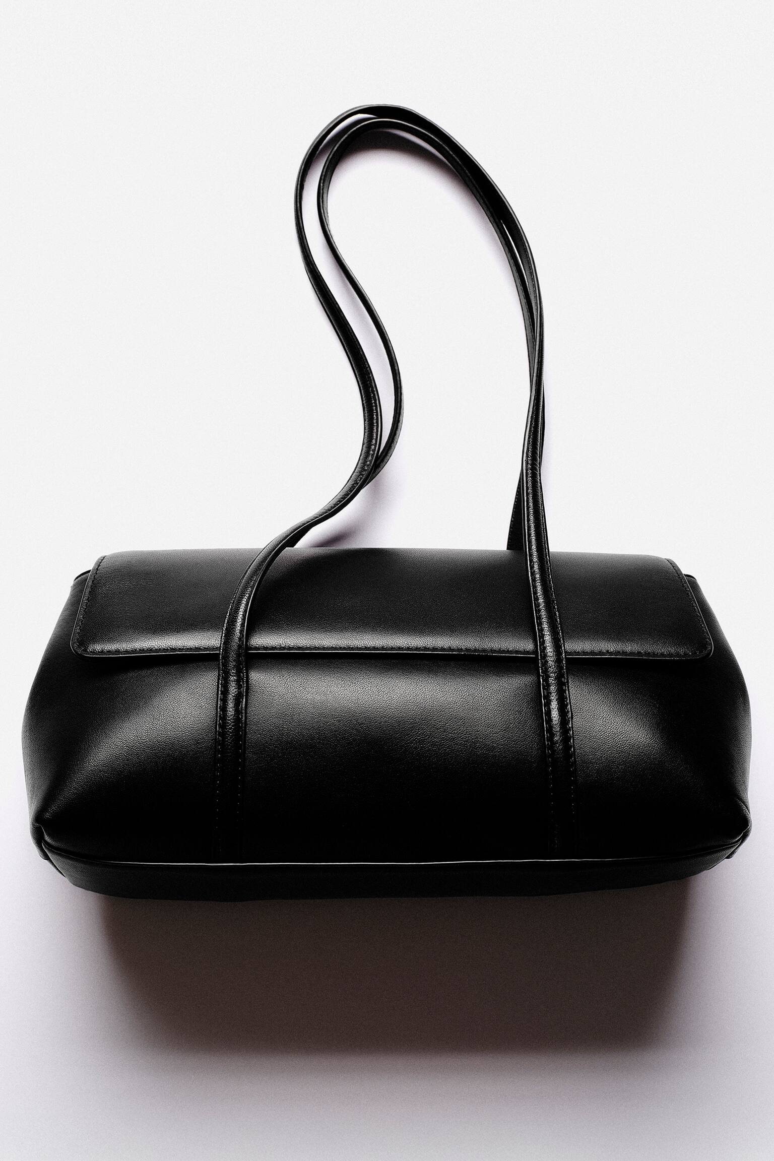 NOVA MALA DE OMBRO - COURO - PRETO - 4