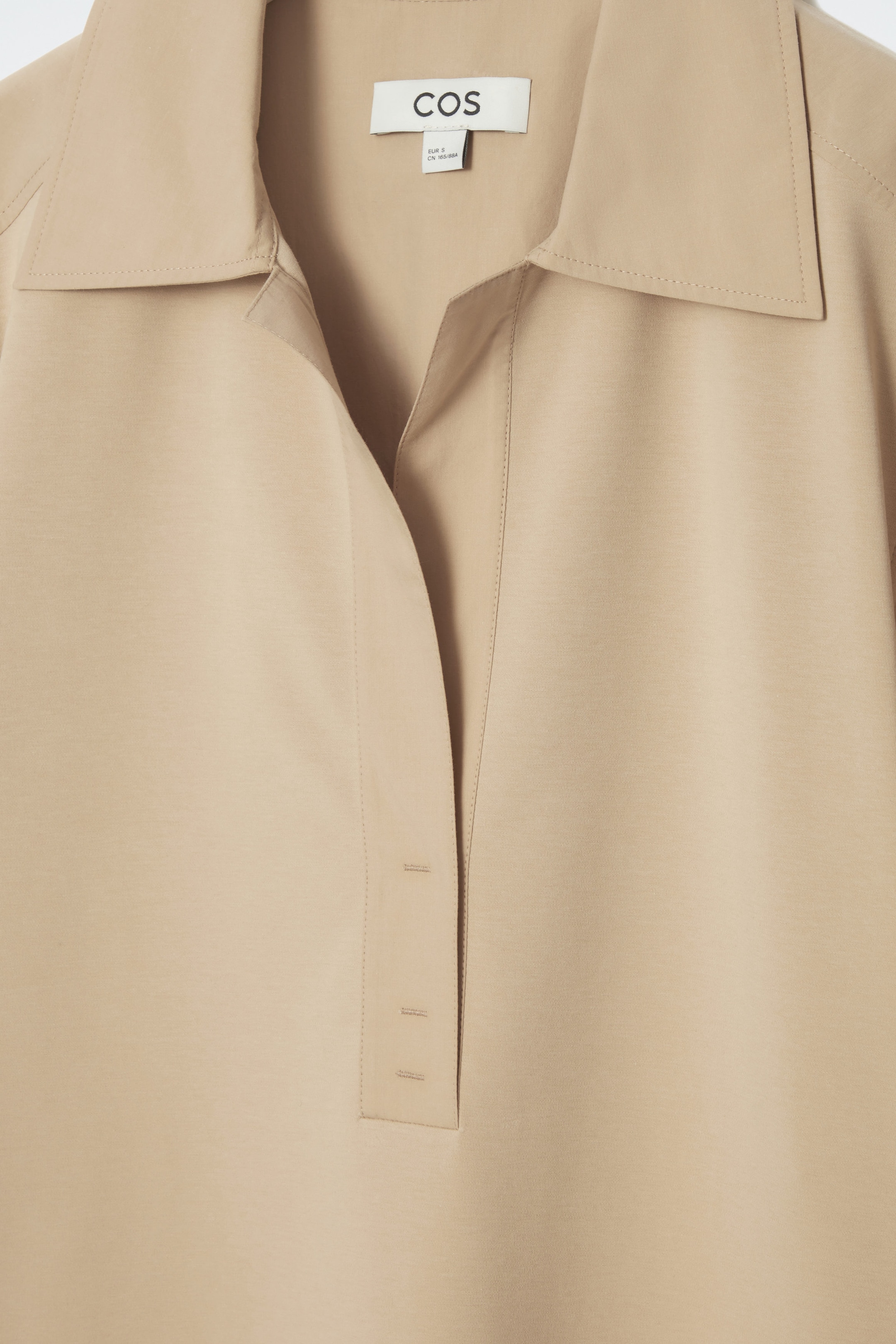 OVERSIZED OPEN-COLLAR SHIRT DRESS