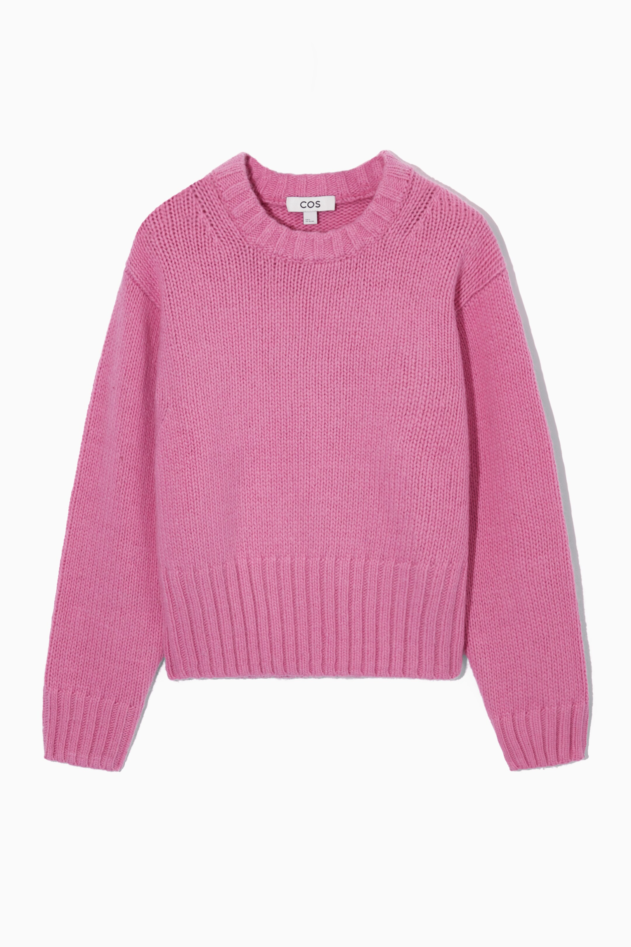 Se større billede: RELAXED-FIT CROPPED WOOL-BLEND JUMPER - PINK - DAME | H&M DK 1