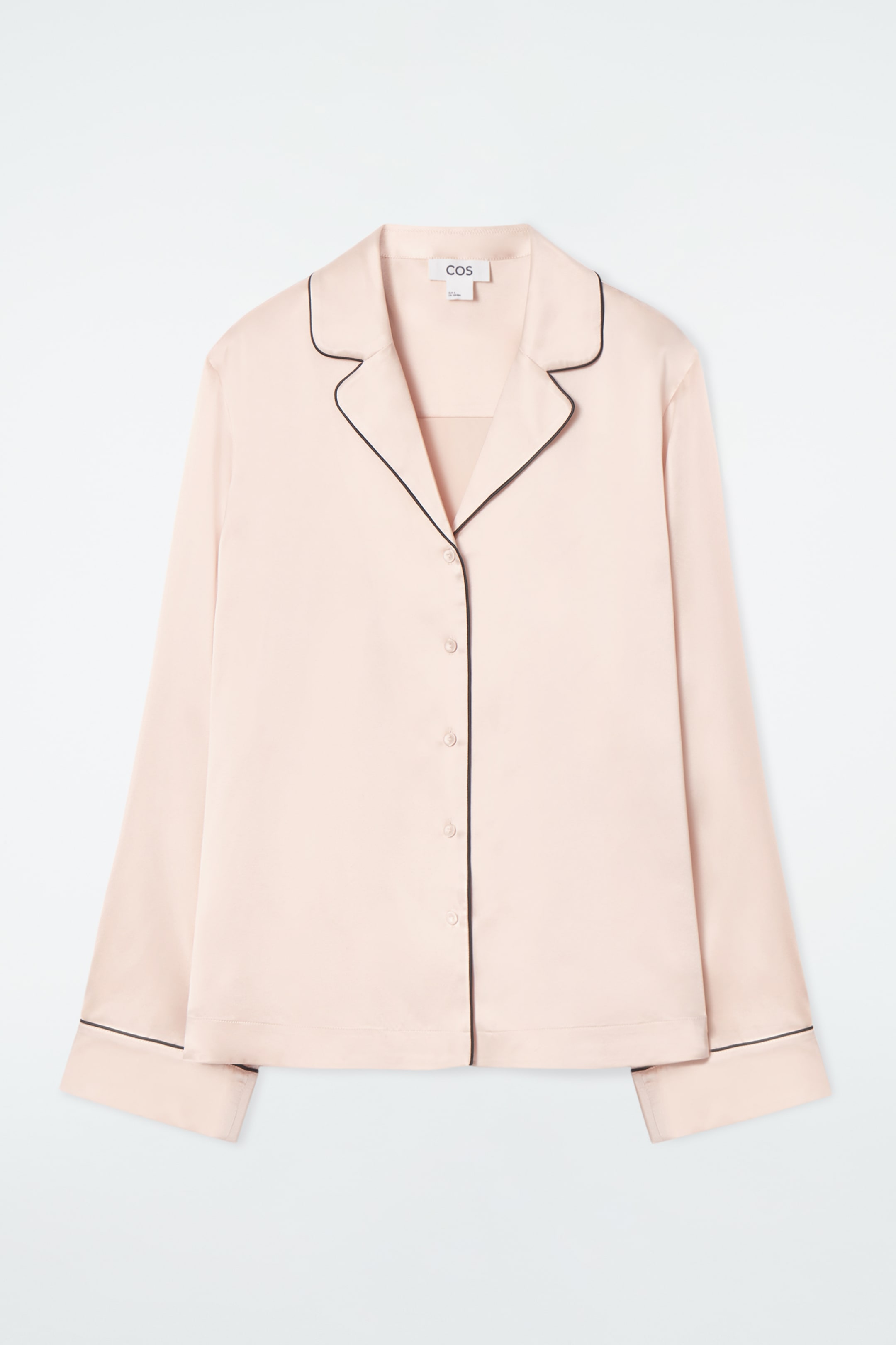 View larger image: PIPED SILK PYJAMA SHIRT - APRICOT - Ladies | H&M GB 5
