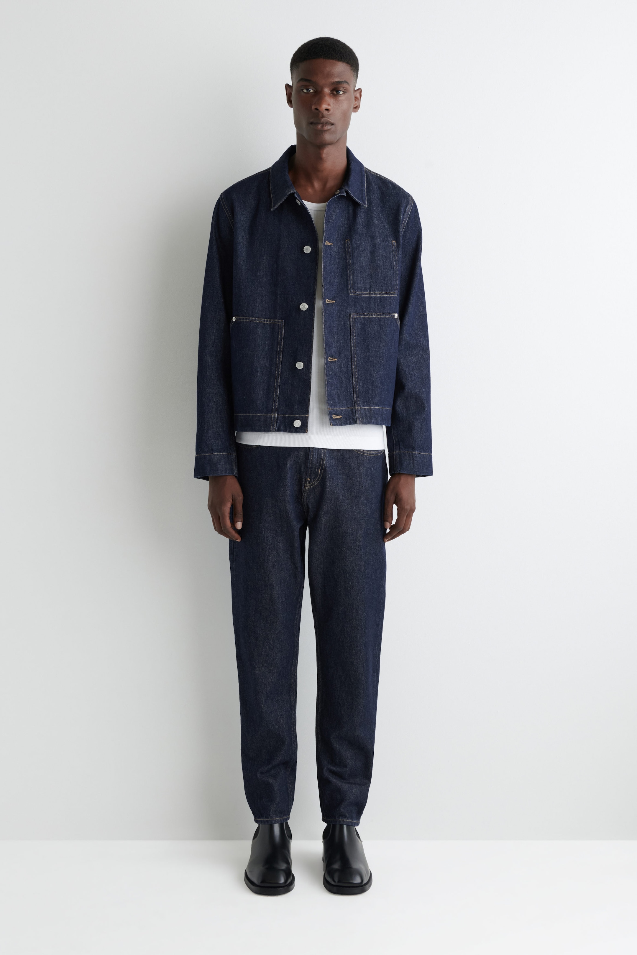 RINSED-DENIM JACKET