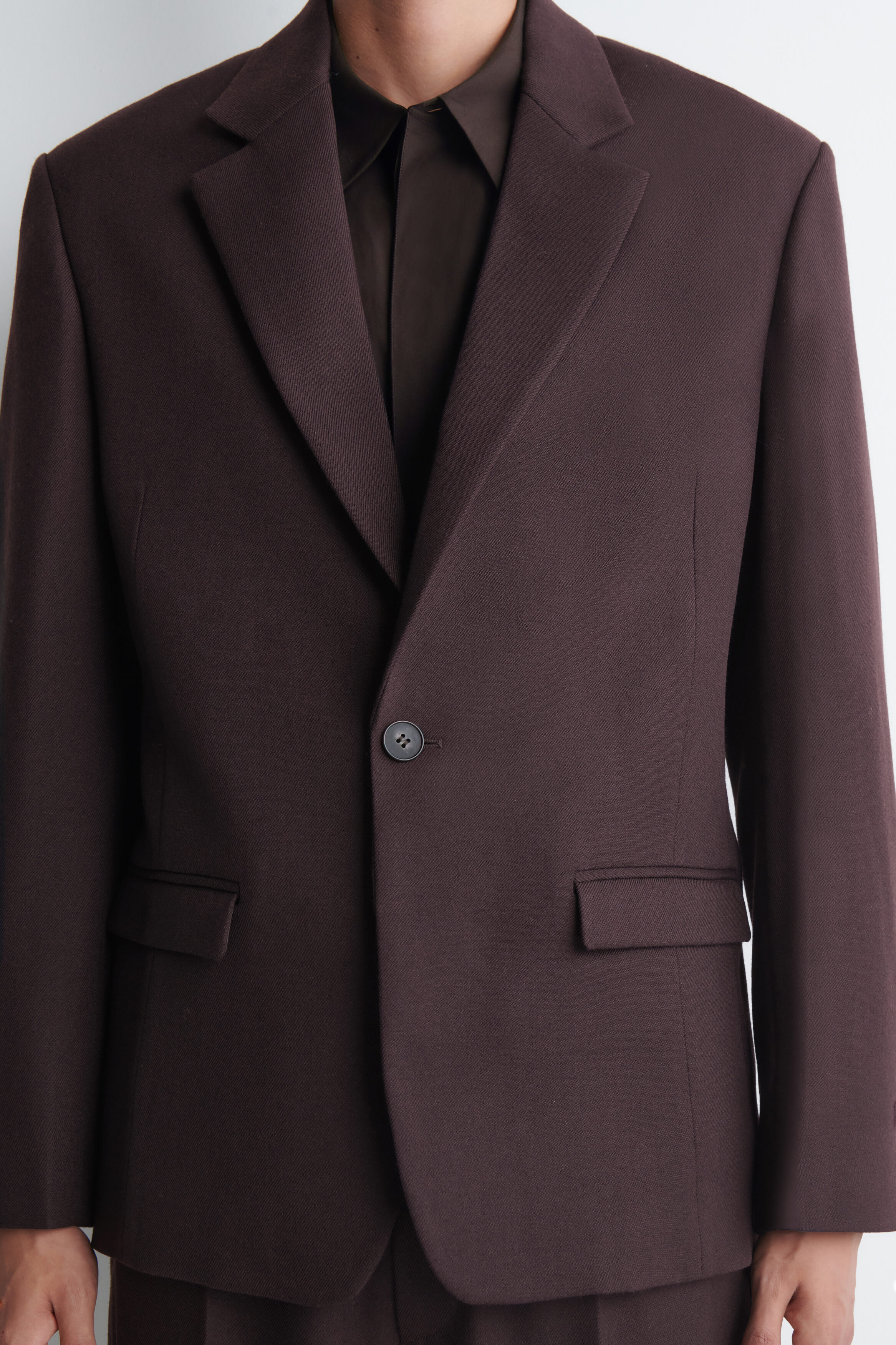 WOOL-TWILL SINGLE-BREASTED BLAZER - thumbnail 3