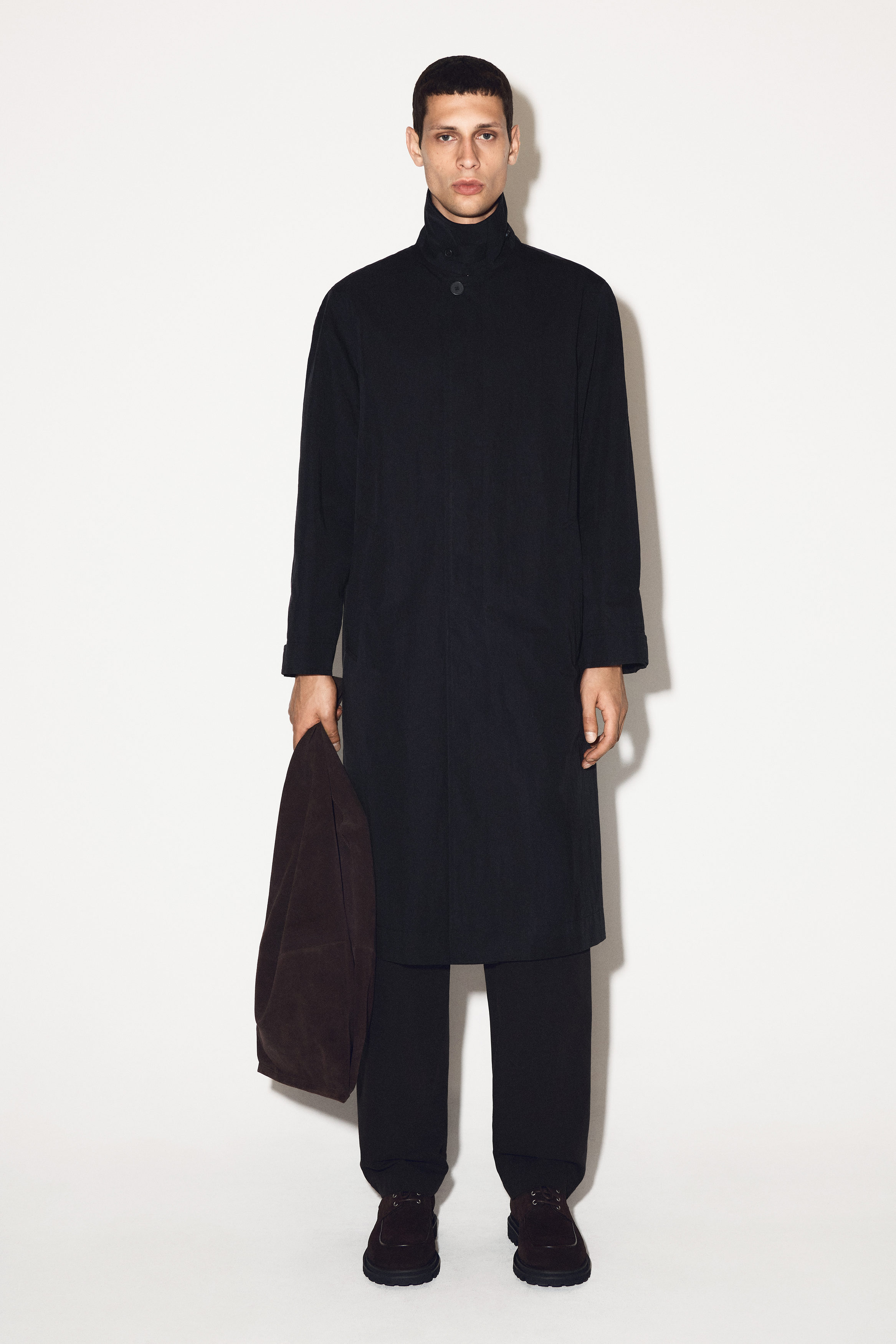 COTTON TRENCH COAT - BLACK | COS
