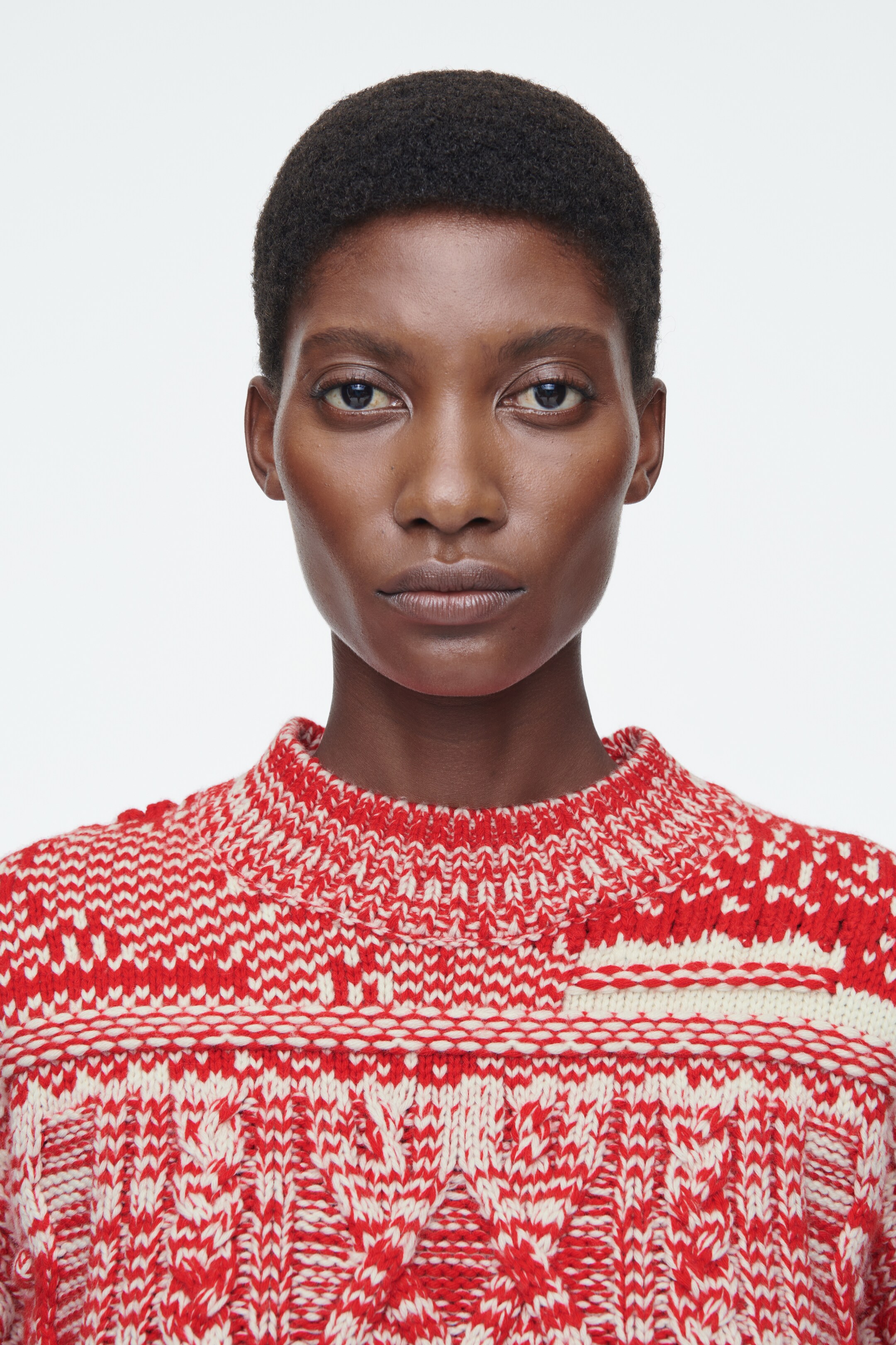 View larger image: FAIR ISLE MERINO WOOL JUMPER - RED / CREAM - Ladies | H&M GB 6