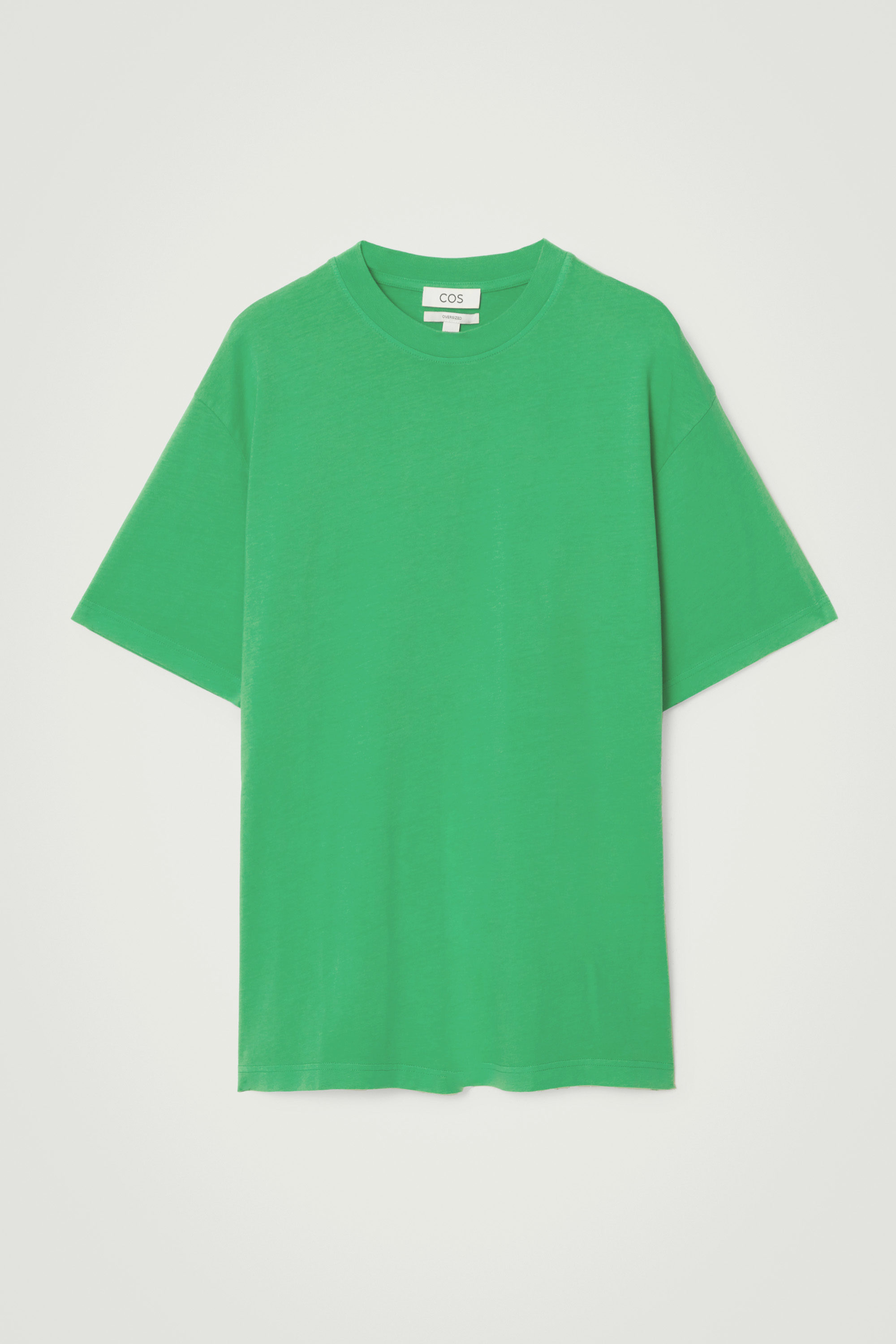 OVERSIZED COTTON T-SHIRT - GREEN | COS OVERSIZED COTTON T-SHIRT - GREEN | COS