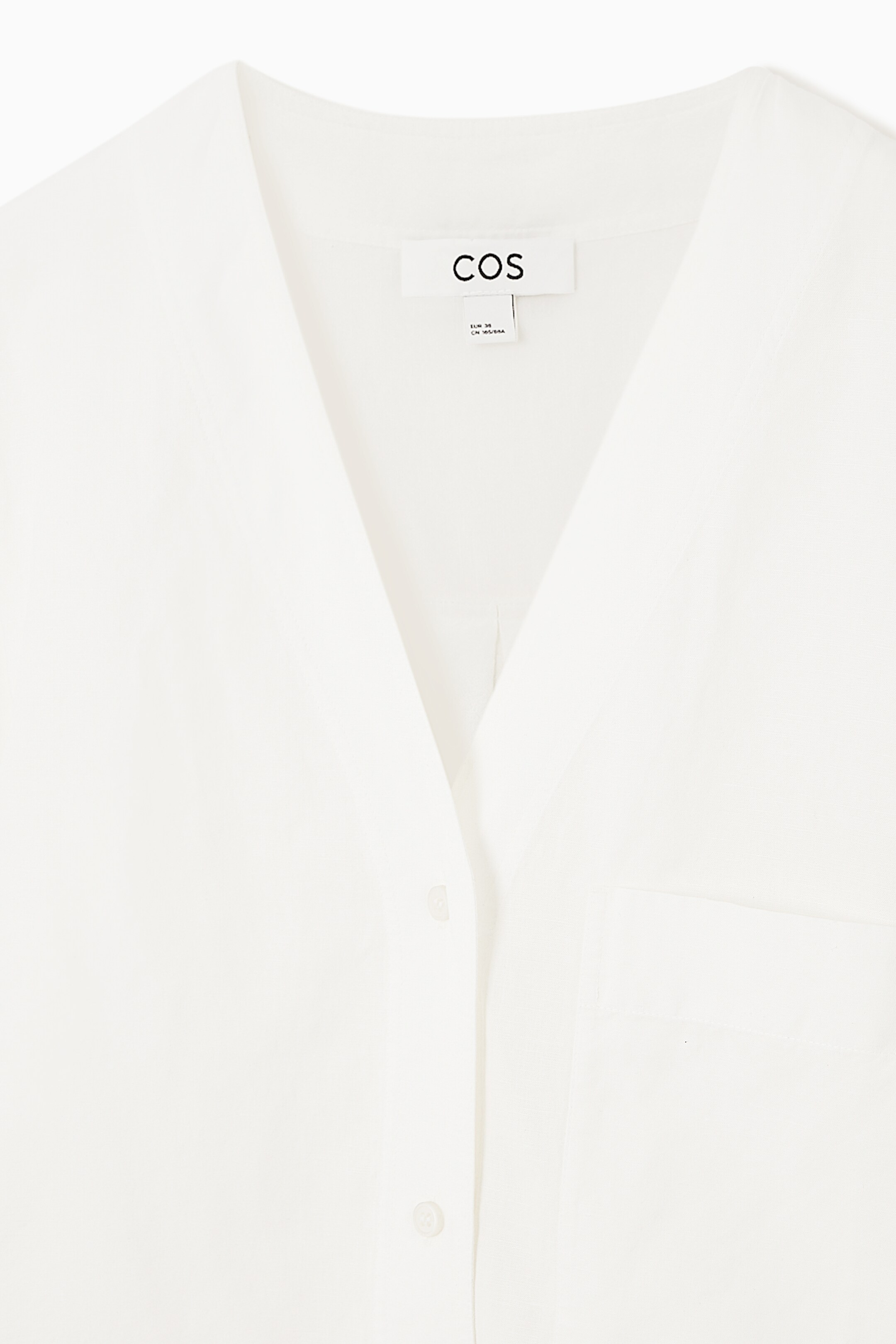 View larger image: FLARED-SLEEVE LINEN BLOUSE - WHITE - Ladies | H&M GB 2