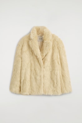 FUR-EFFECT JACKET — CREAM 10