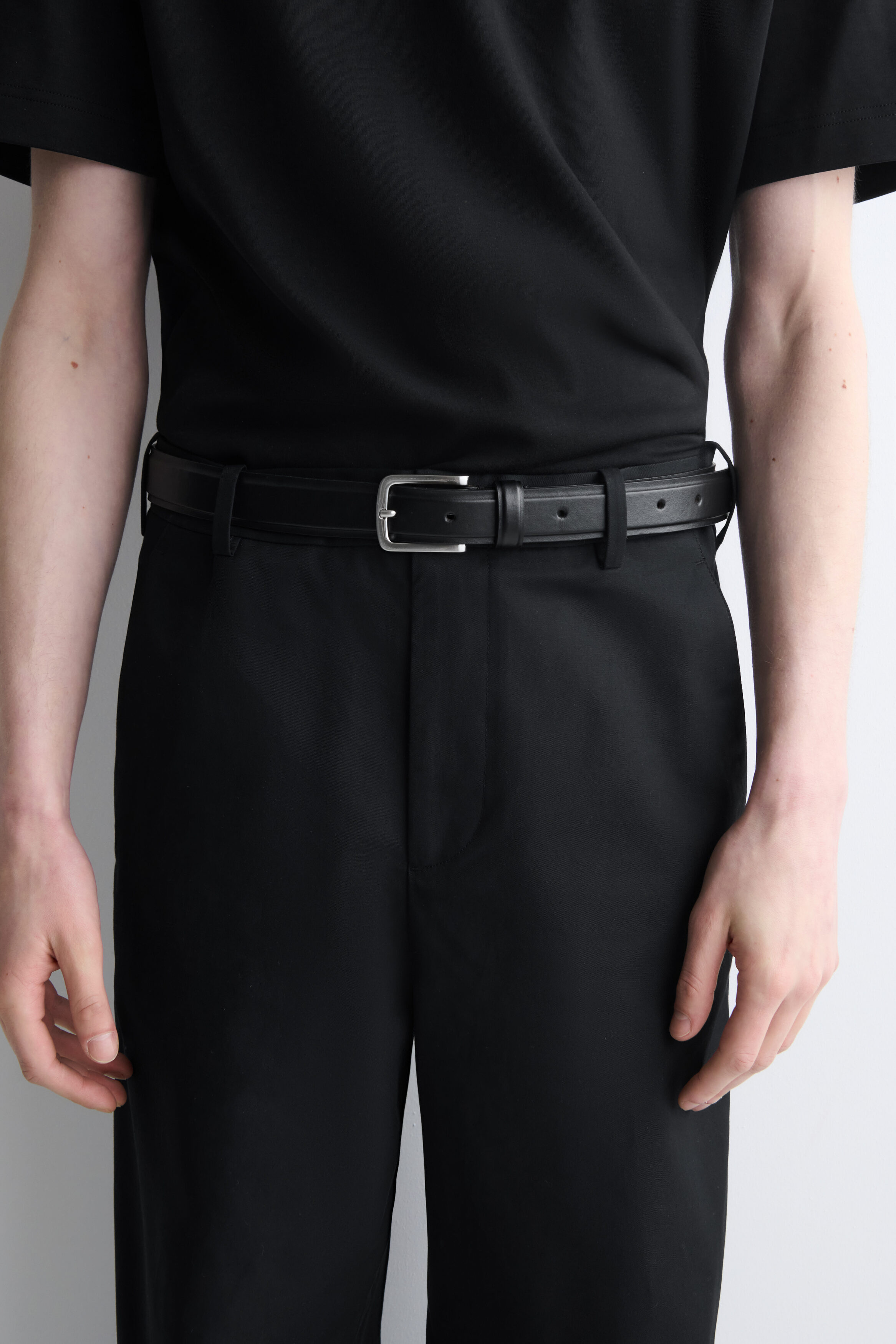 COTTON WIDE-LEG PANTS - BLACK | COS US
