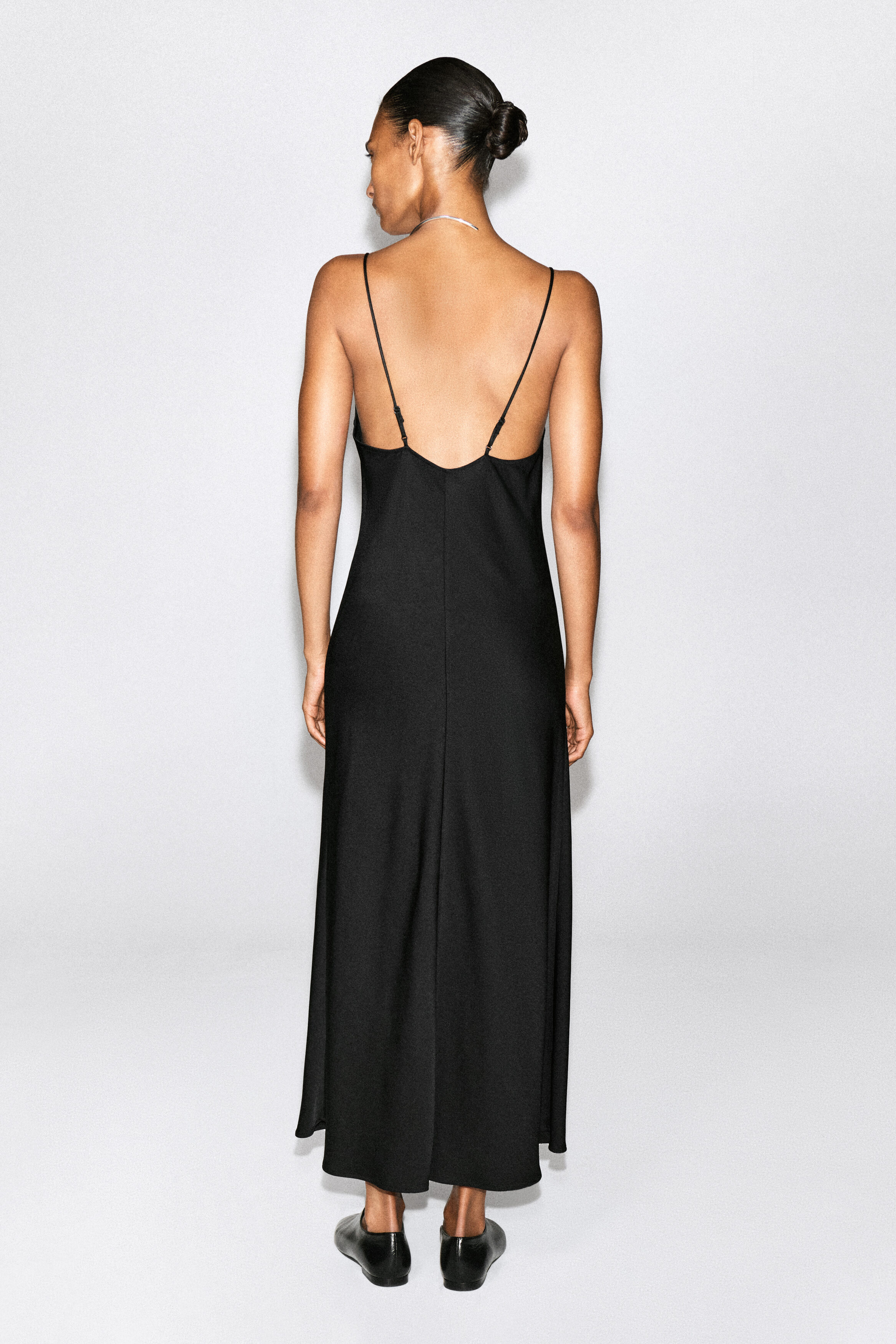 CREPE MIDI SLIP DRESS - thumbnail 4