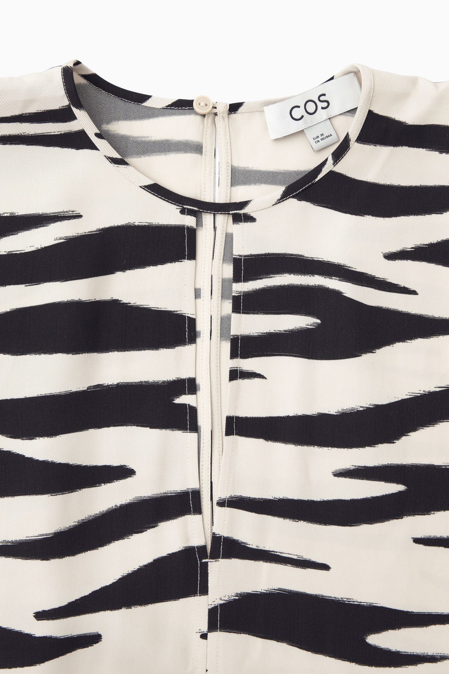 MIDIKLEID MIT ZEBRA-PRINT UND CUT-OUT - CREMEWEISS/ZEBRA-PRINT - 2