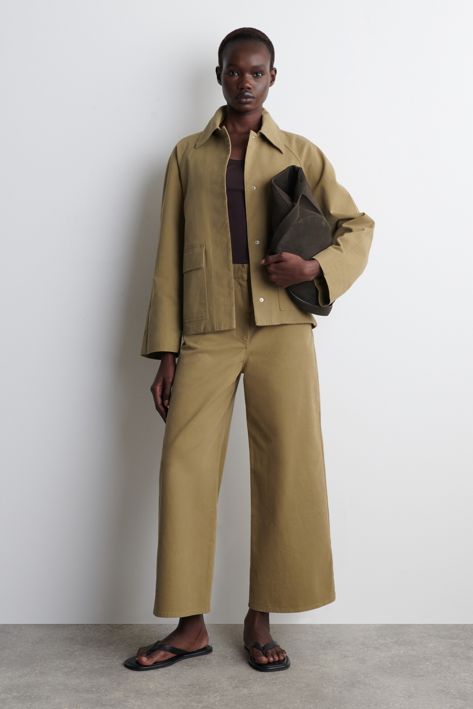 VESTE WORKWEAR EN COTON - BEIGE/BLEU MARINE - 5
