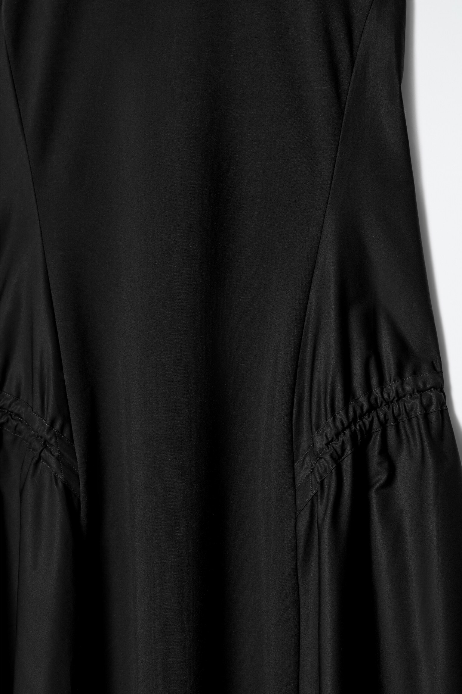 VESTIDO MIDI CON PANELES FRUNCIDOS - NEGRO/PISTACHO - 6
