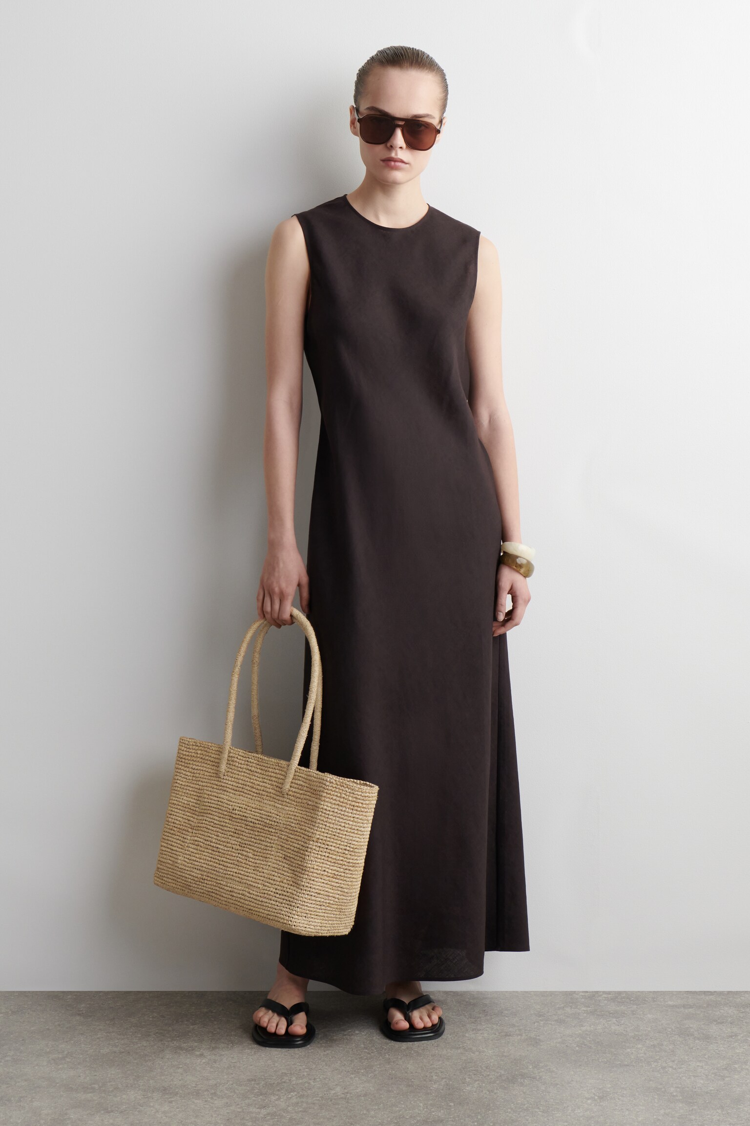 HAND-WOVEN TOTE BAG - RAFFIA - BEIGE - 5