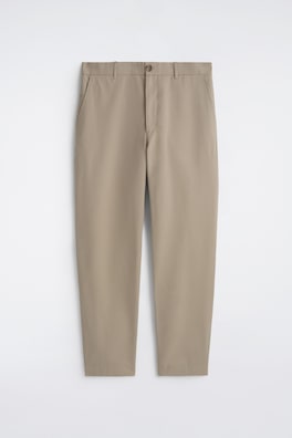 COTTON REGULAR-FIT STRAIGHT-LEG CHINOS — BEIGE 7