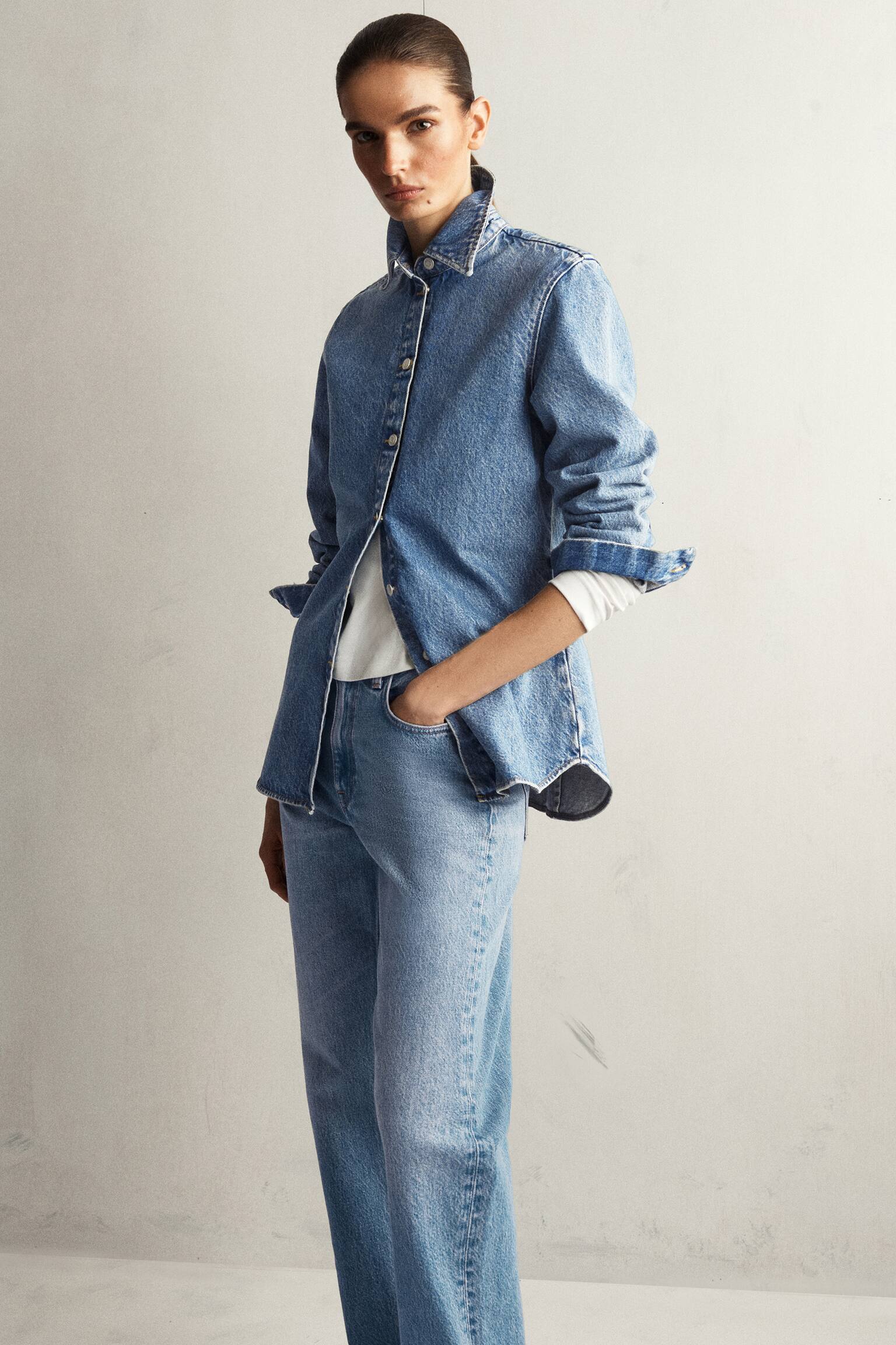 ג'ינס ישרים REPRISE - כחול דהוי/אינדיגו כהה - 5