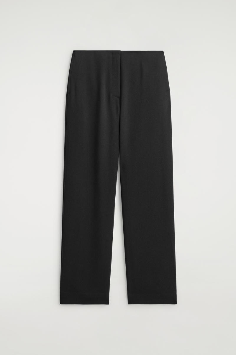 Cos Tailored Straight-leg Pants In Black