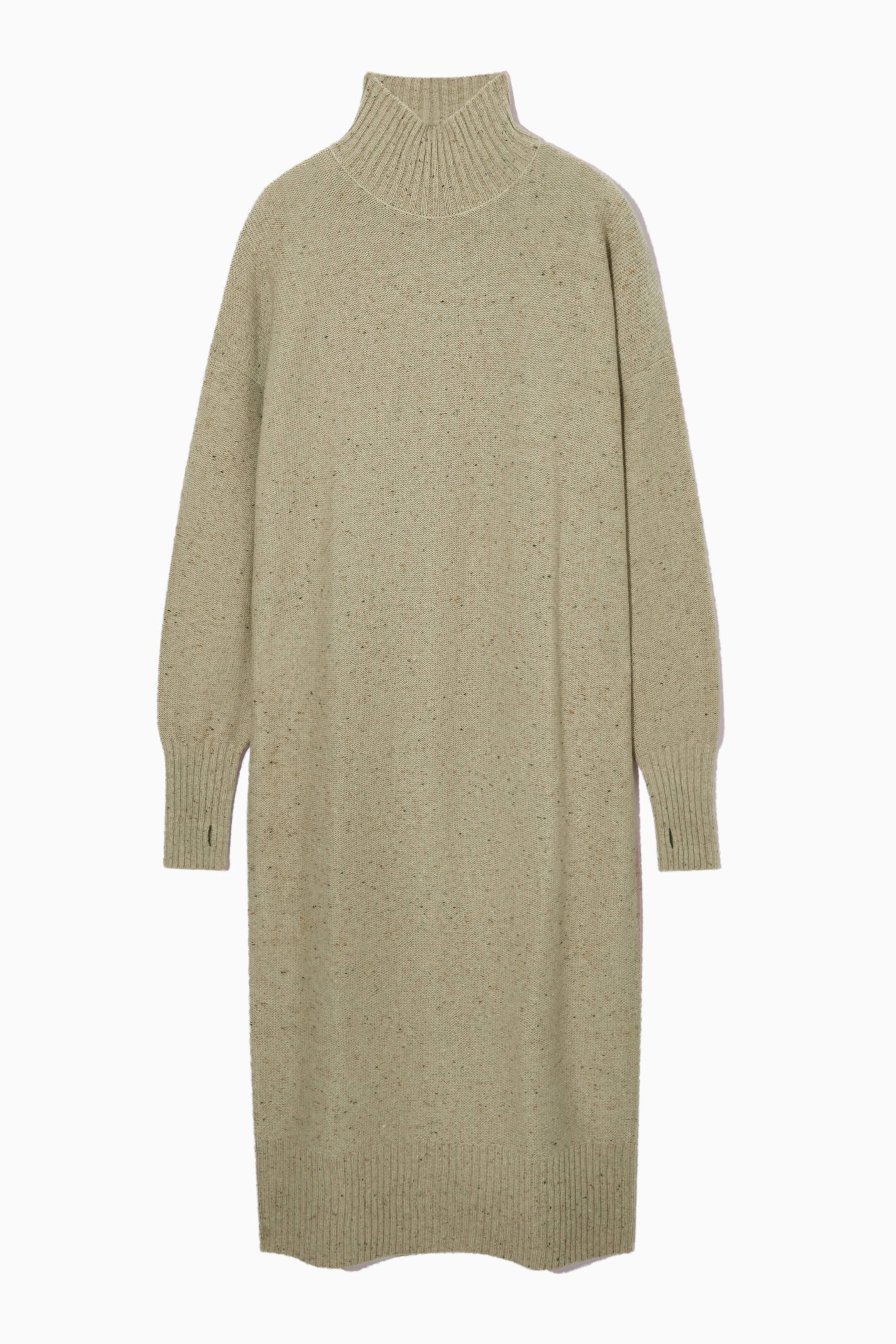 Näytä suurempi kuva: Pitkä neulemekko - BEIGE - NAISET | H&M FI 1