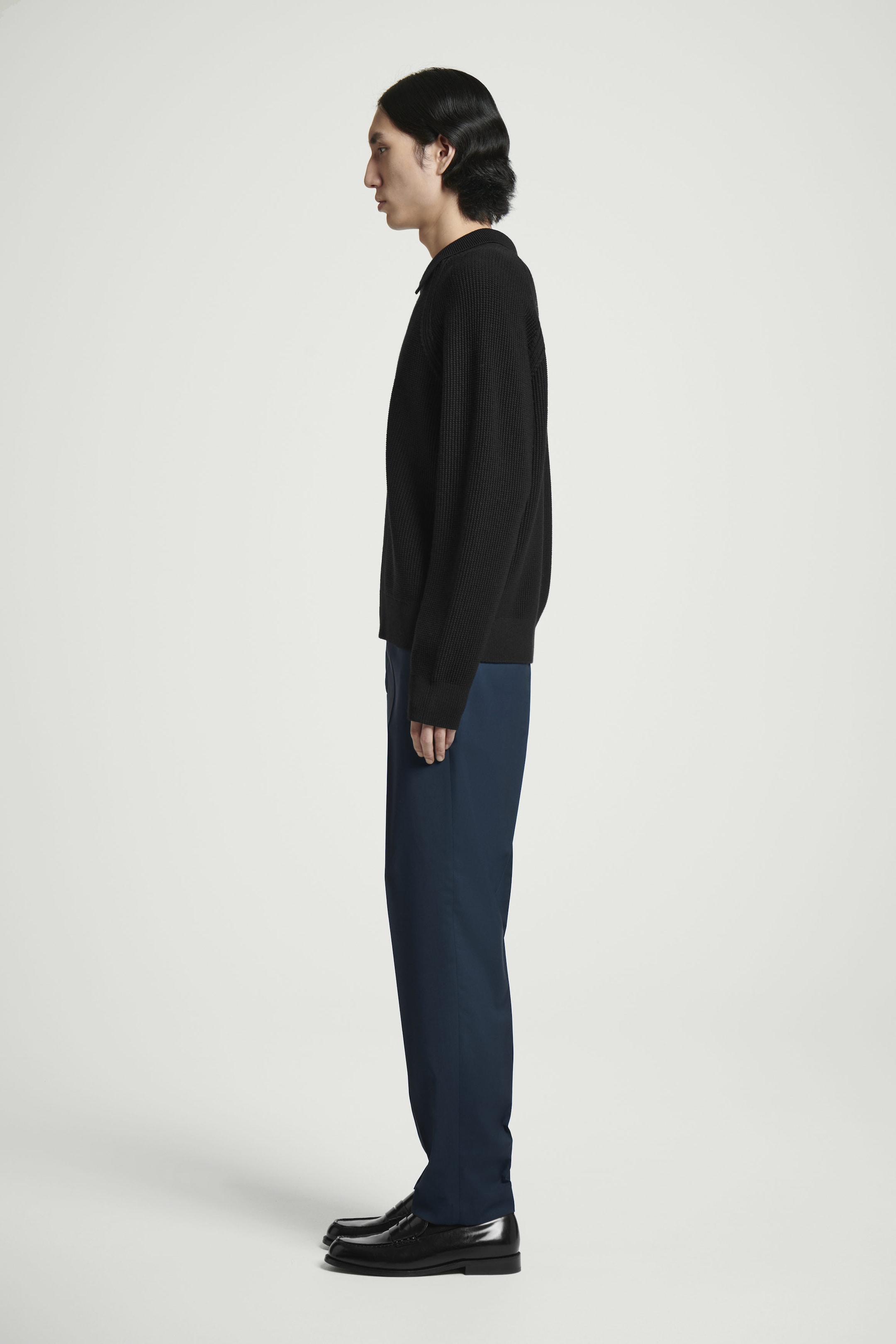 REGULAR WOOL STRAIGHT-LEG PANTS