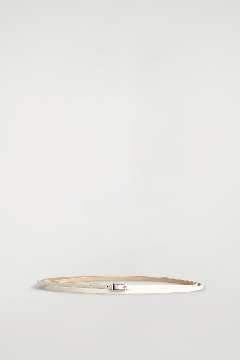 Skinny Double-Wrap Leather Belt