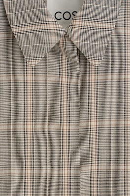 CHECKED WOOL JACKET — BEIGE / CHECKED 7
