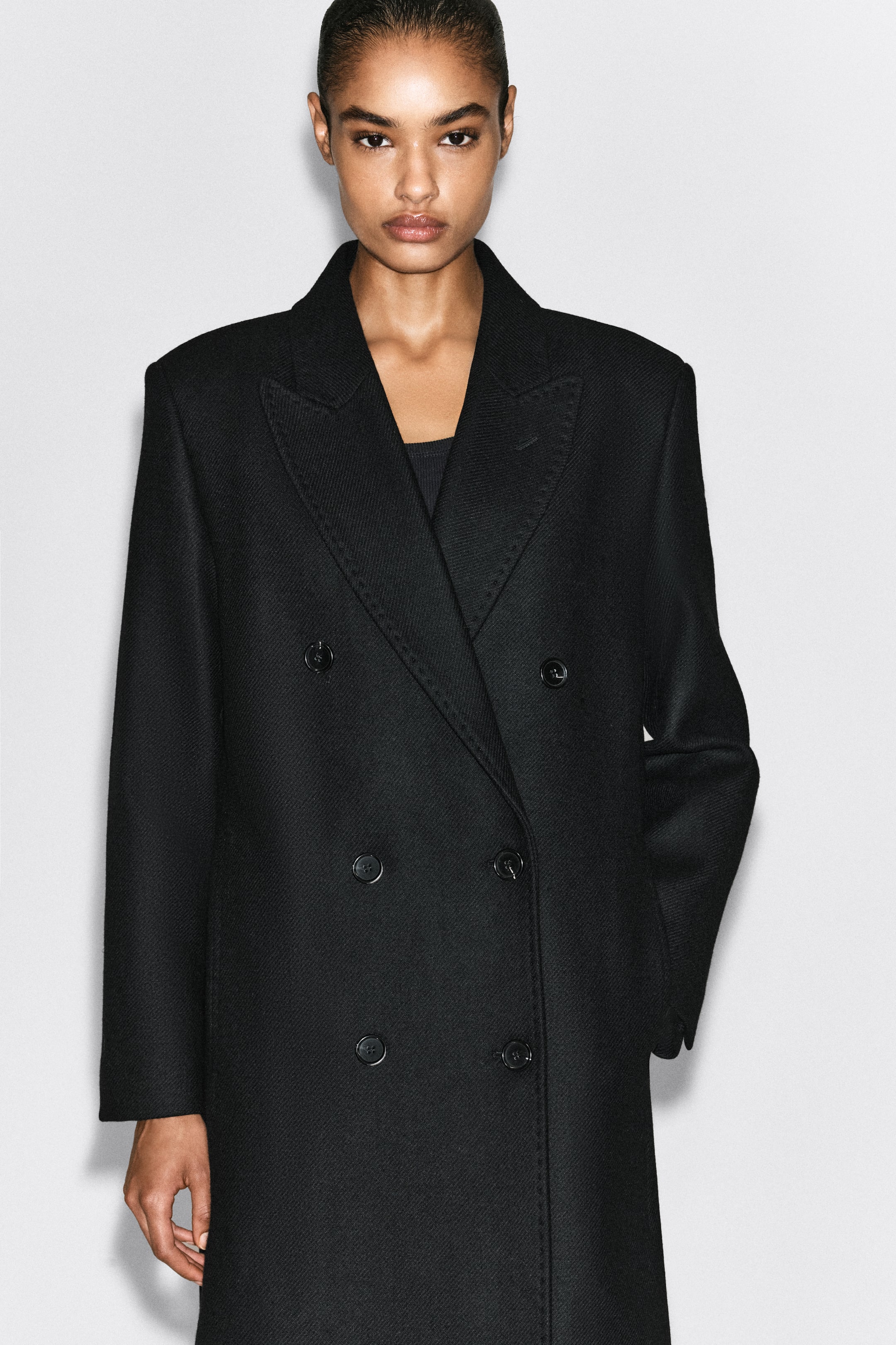 Grösseres Bild ansehen: ELEGANTER DOPPELREIHIGER MANTEL AUS WOLL-MIX - SCHWARZ - DAMEN | H&M CH 1