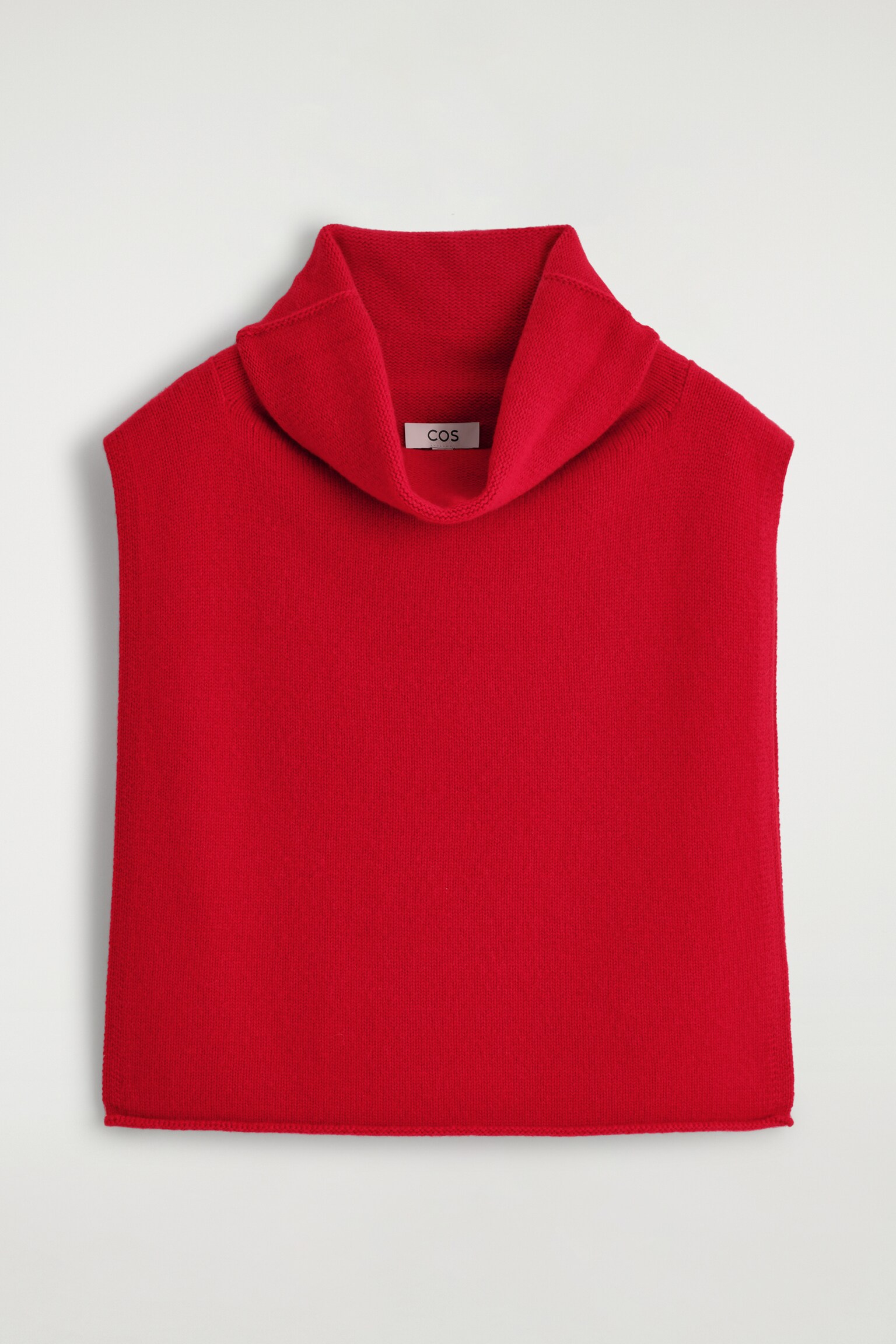 CHALECO ABIERTO DE PUNTO DE LANA Y CASHMERE - ROJO/BEIGE - 2