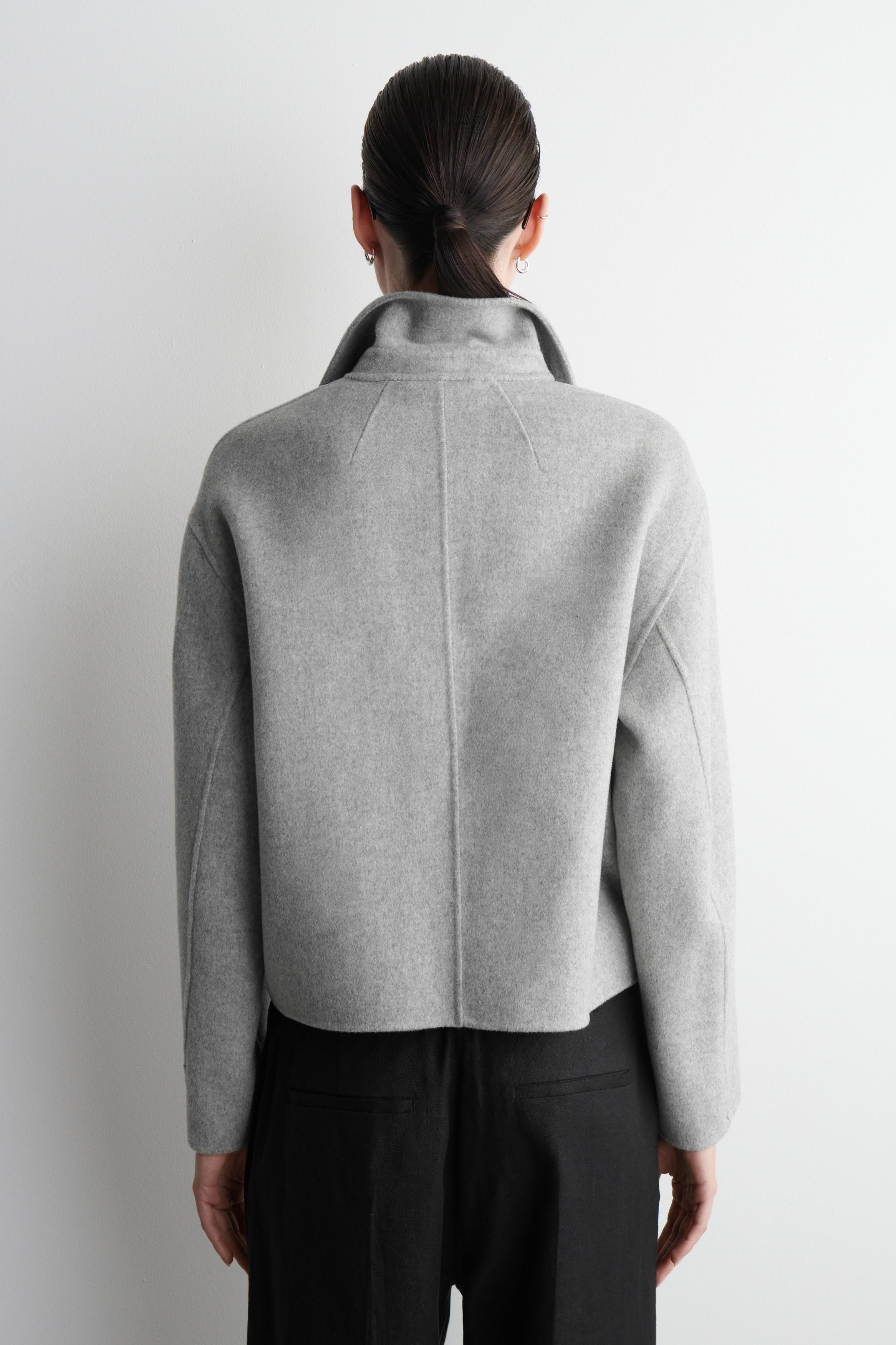ジャケット・アウター COS BOXY DOUBLE-FACED WOOL JACKET BOXY DOUBLE-FACED WOOL JACKET - BROWN | COS