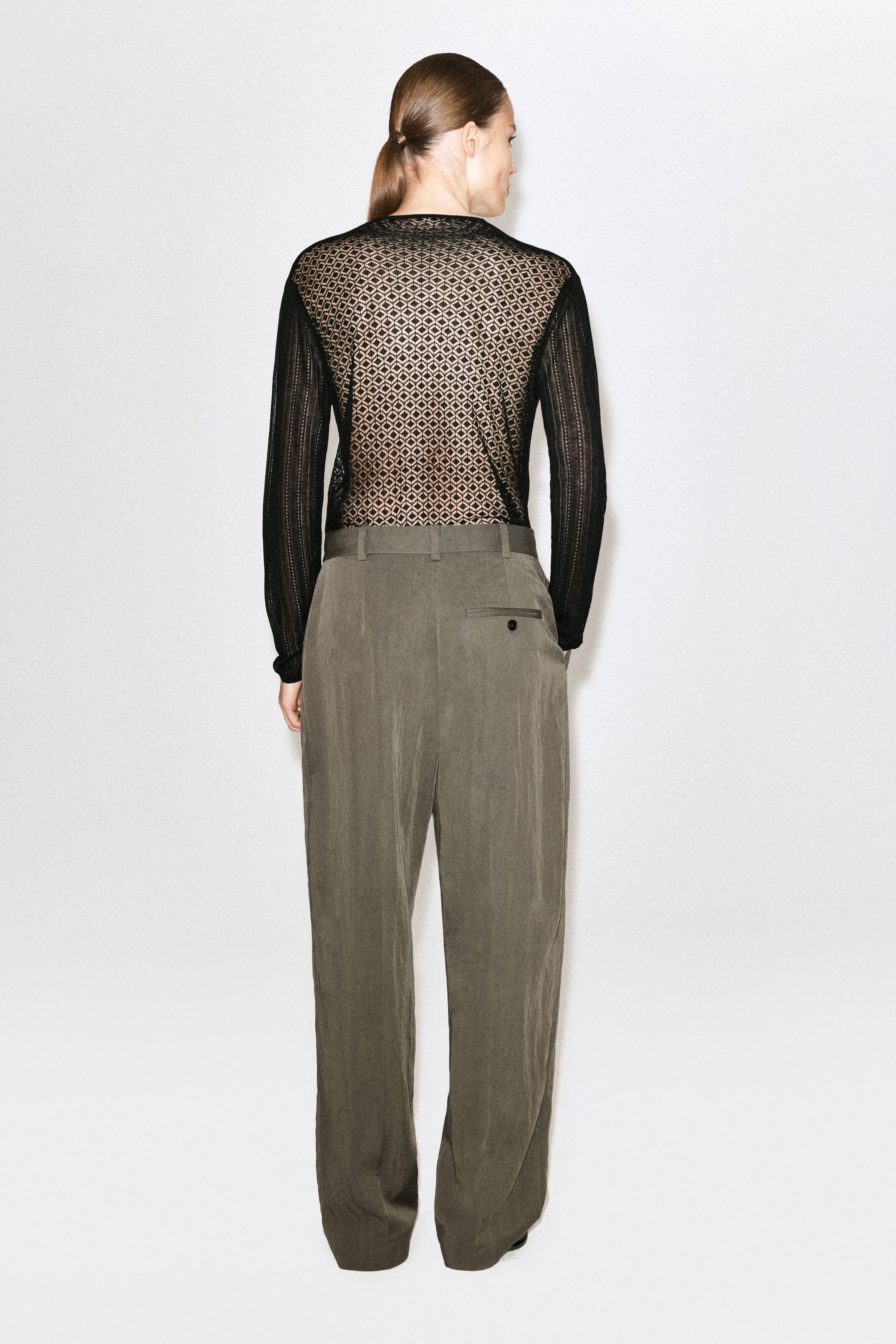 FLUID PLEATED STRAIGHT-LEG PANTS - thumbnail 5
