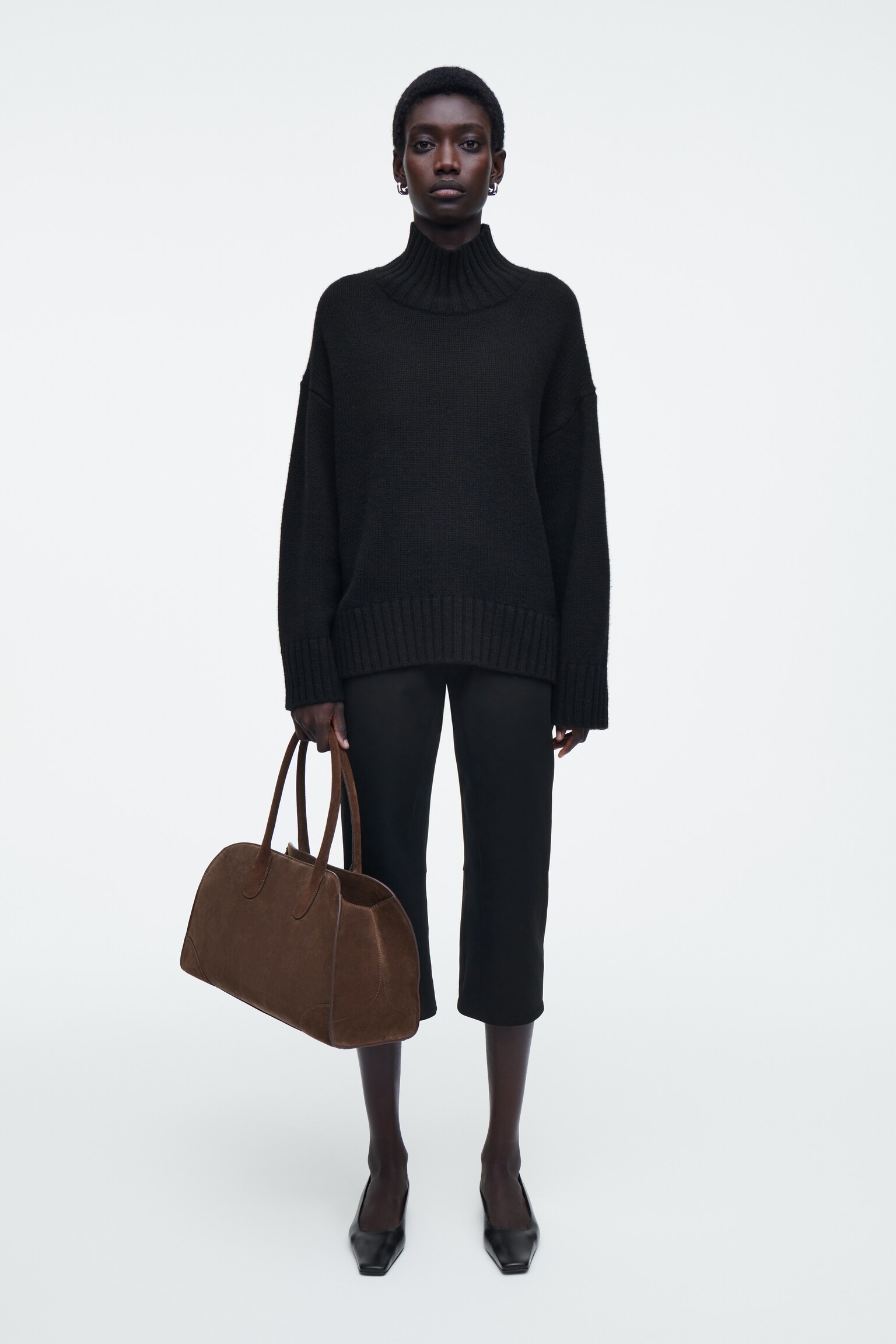 SMALL STUDIO BOWLING BAG - LEATHER - BROWN/GREY - 6