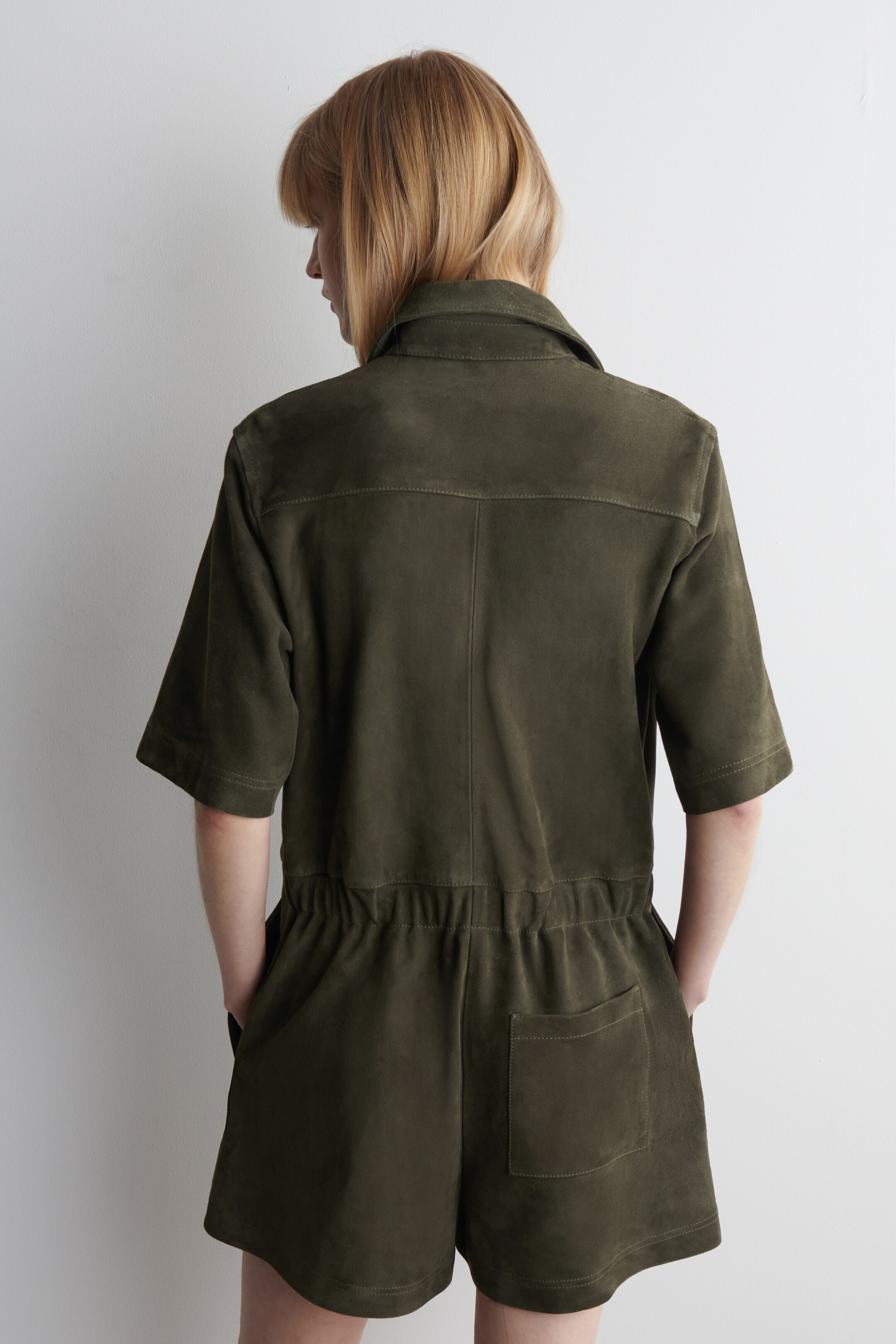 View larger image: SUEDE PLAYSUIT - KHAKI - Ladies | H&M GB 3